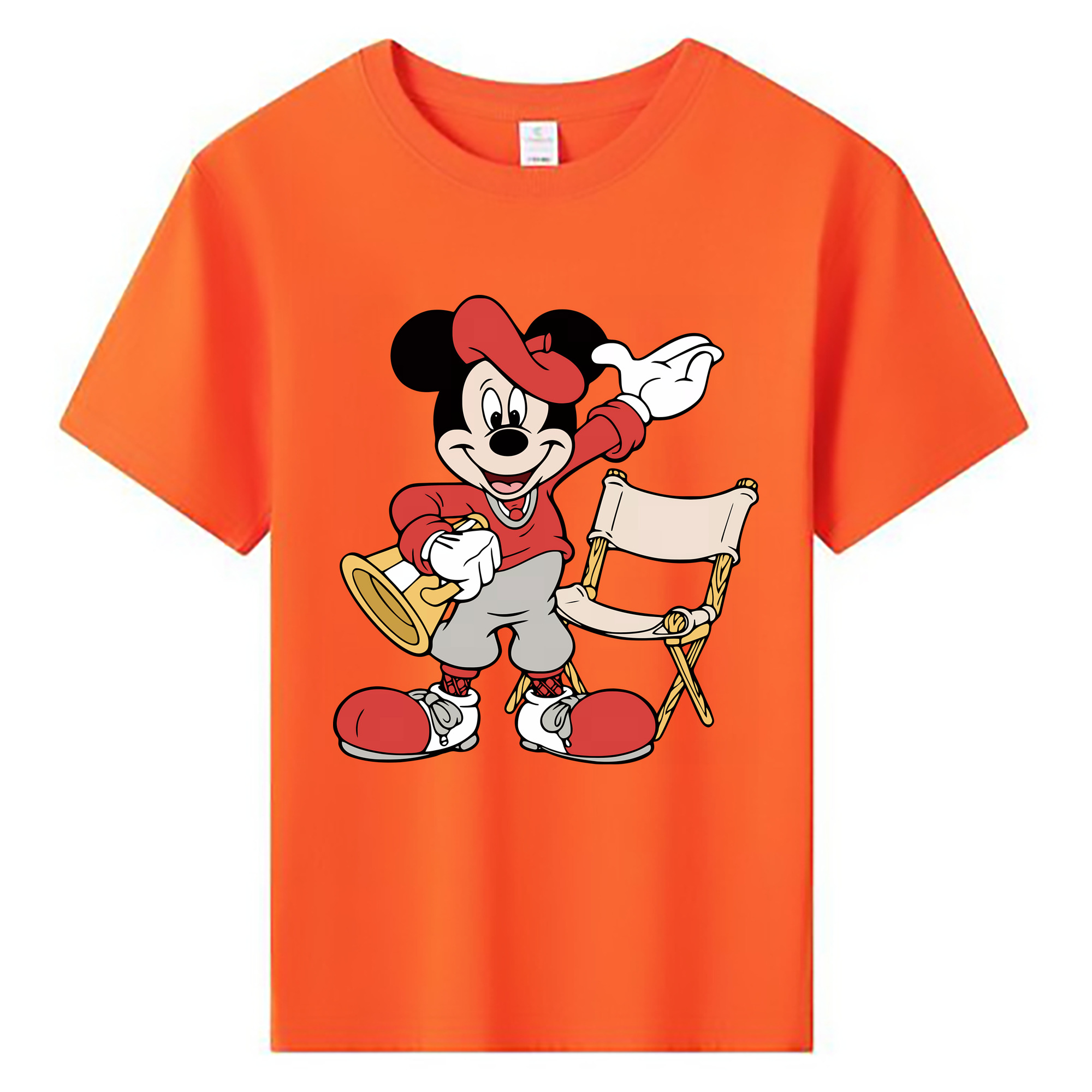 （画像用） ミッキーマウス Mickey Mouse 綿100％キッズTシャツ（フロントプリント）