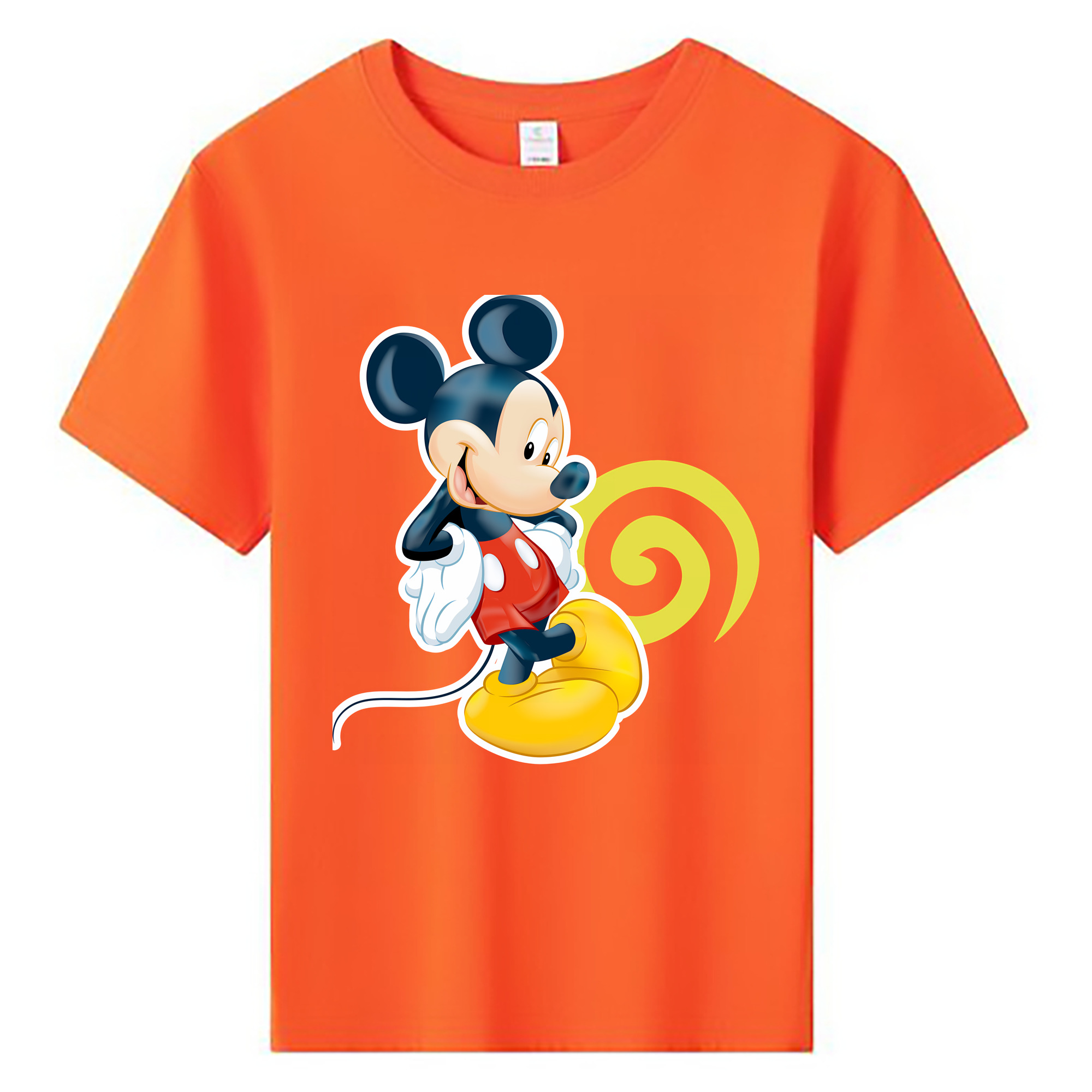 （画像用） ミッキーマウス Mickey Mouse 綿100％キッズTシャツ（フロントプリント）