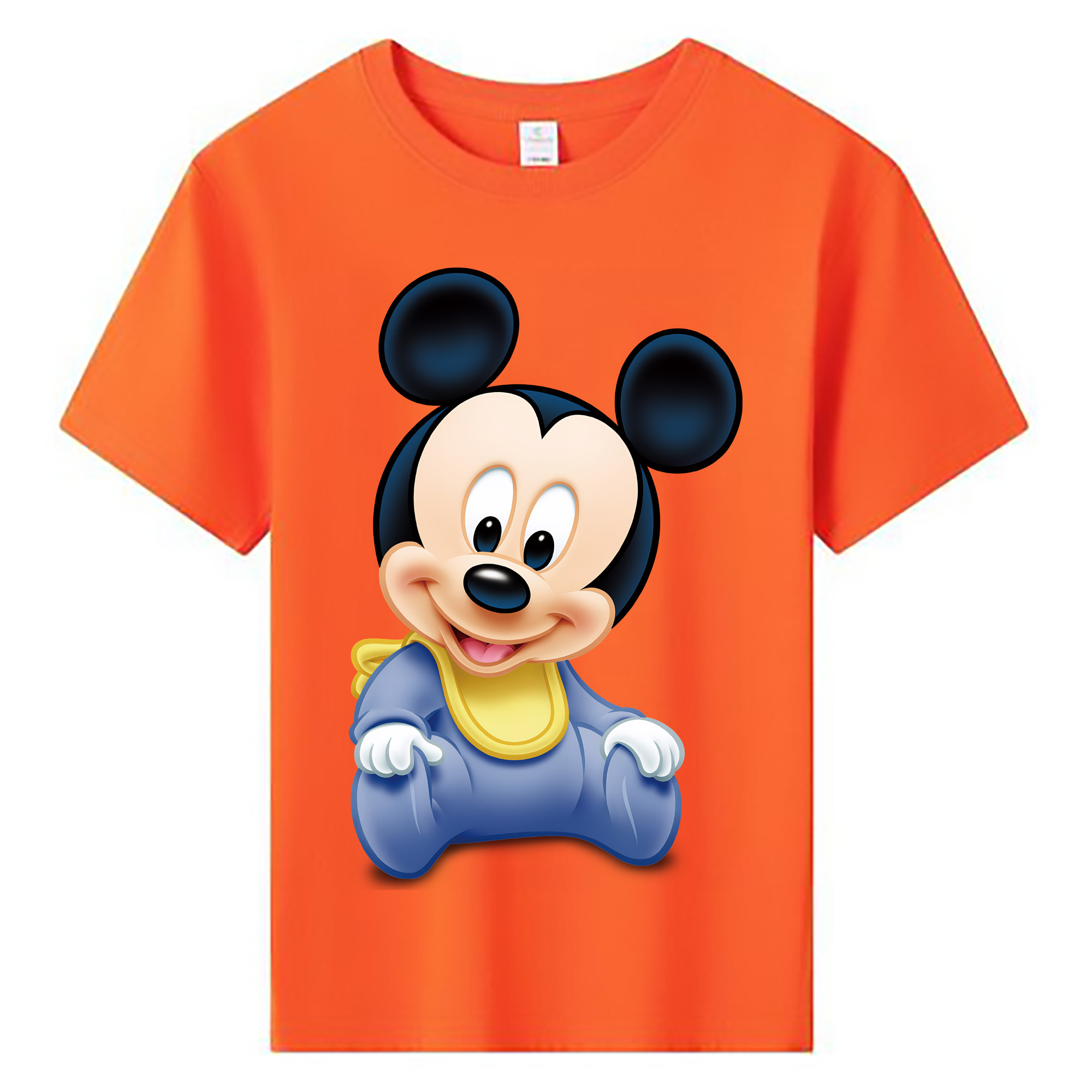 ミッキーマウス Mickey Mouse 綿100％キッズTシャツ（フロントプリント）