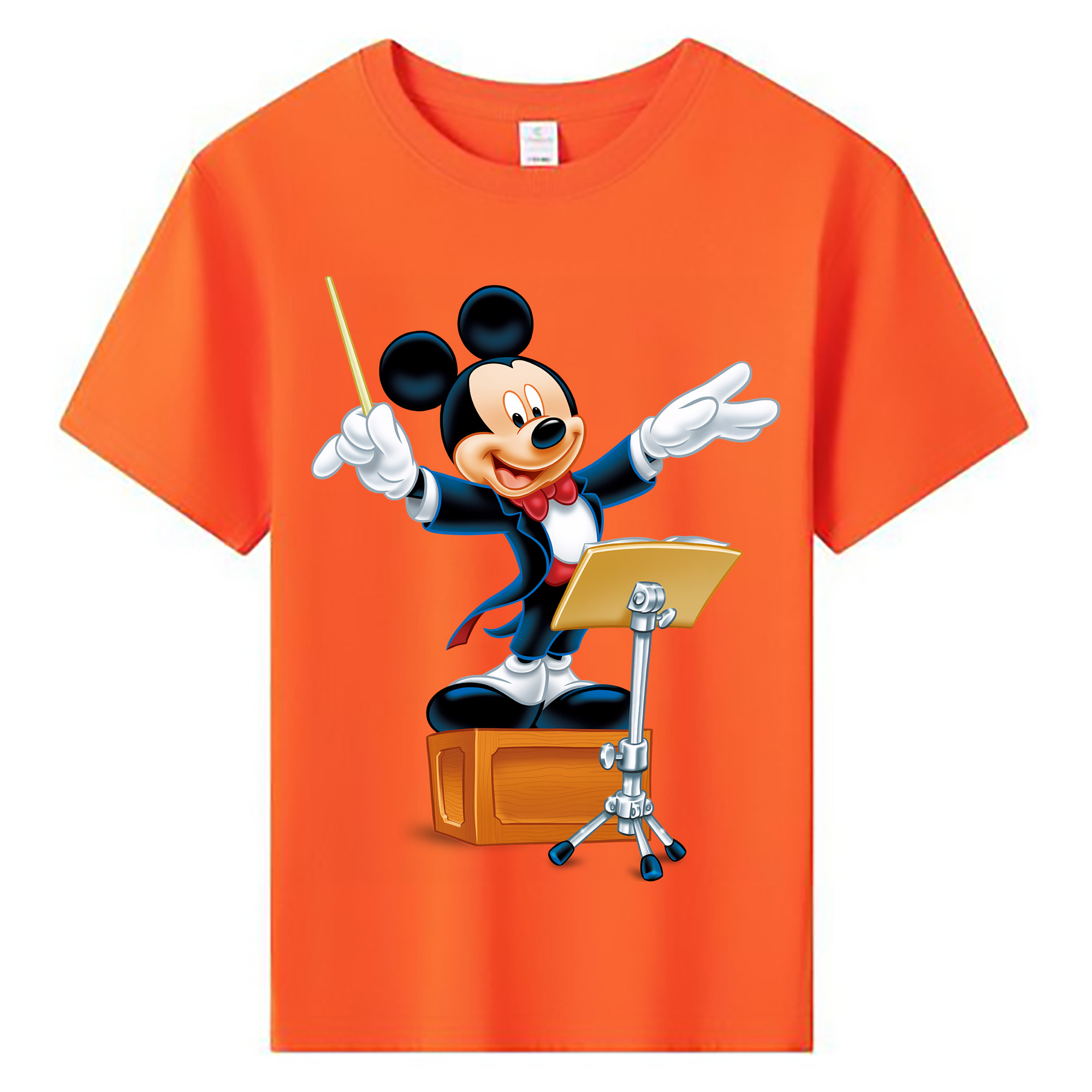 （画像用） ミッキーマウス Mickey Mouse 綿100％キッズTシャツ（フロントプリント）