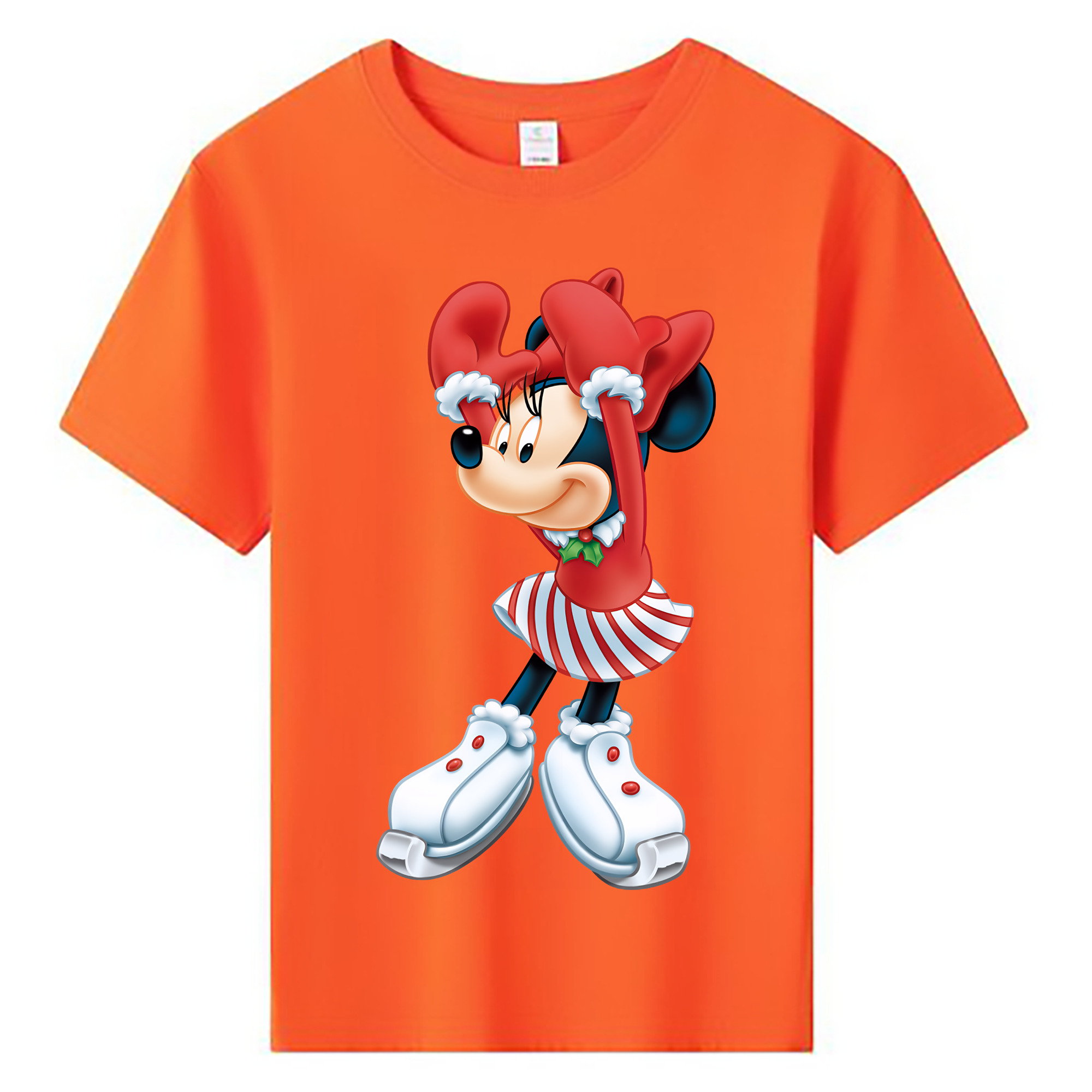 （画像用） ミッキーマウス Mickey Mouse 綿100％キッズTシャツ（フロントプリント）