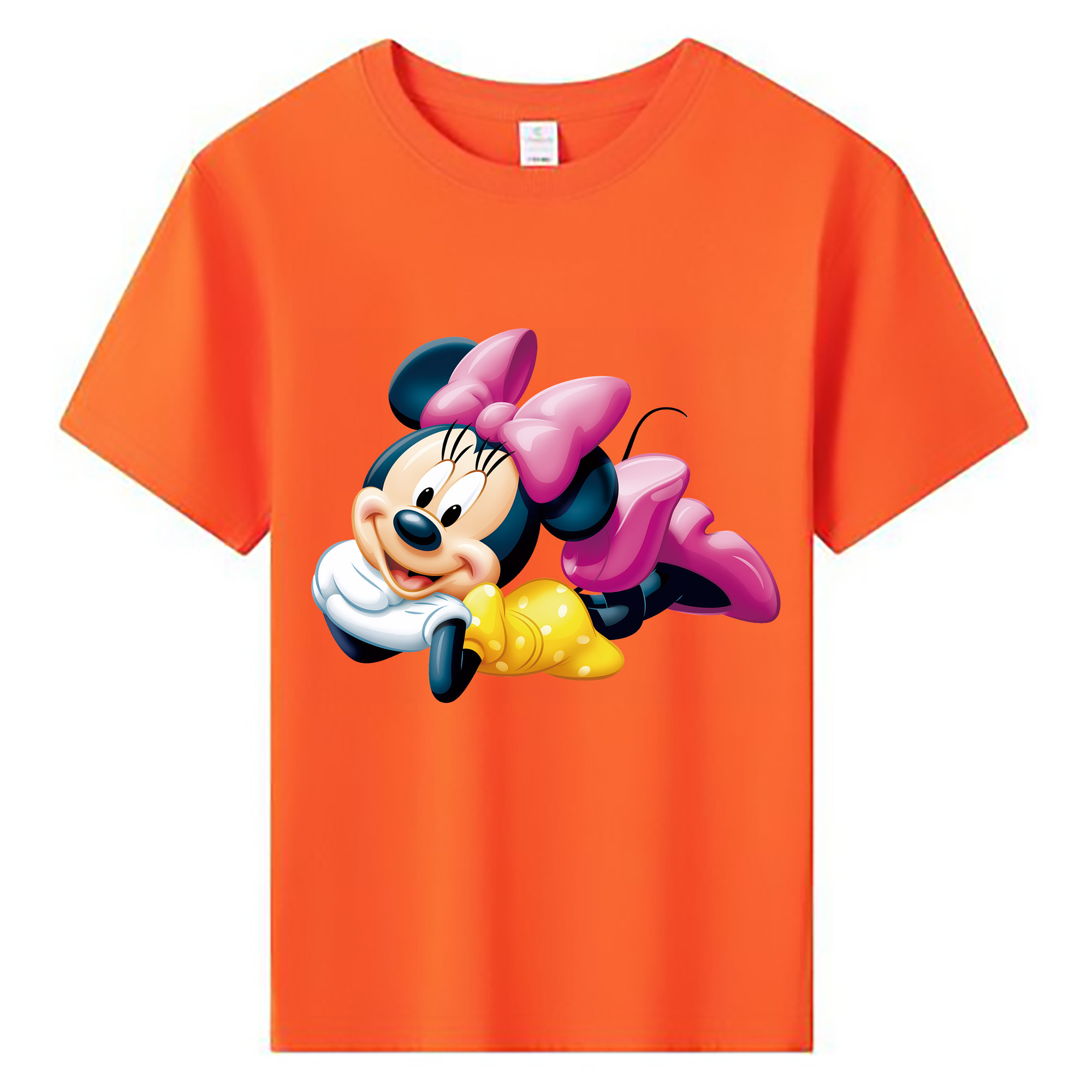 （画像用） ミッキーマウス Mickey Mouse 綿100％キッズTシャツ（フロントプリント）