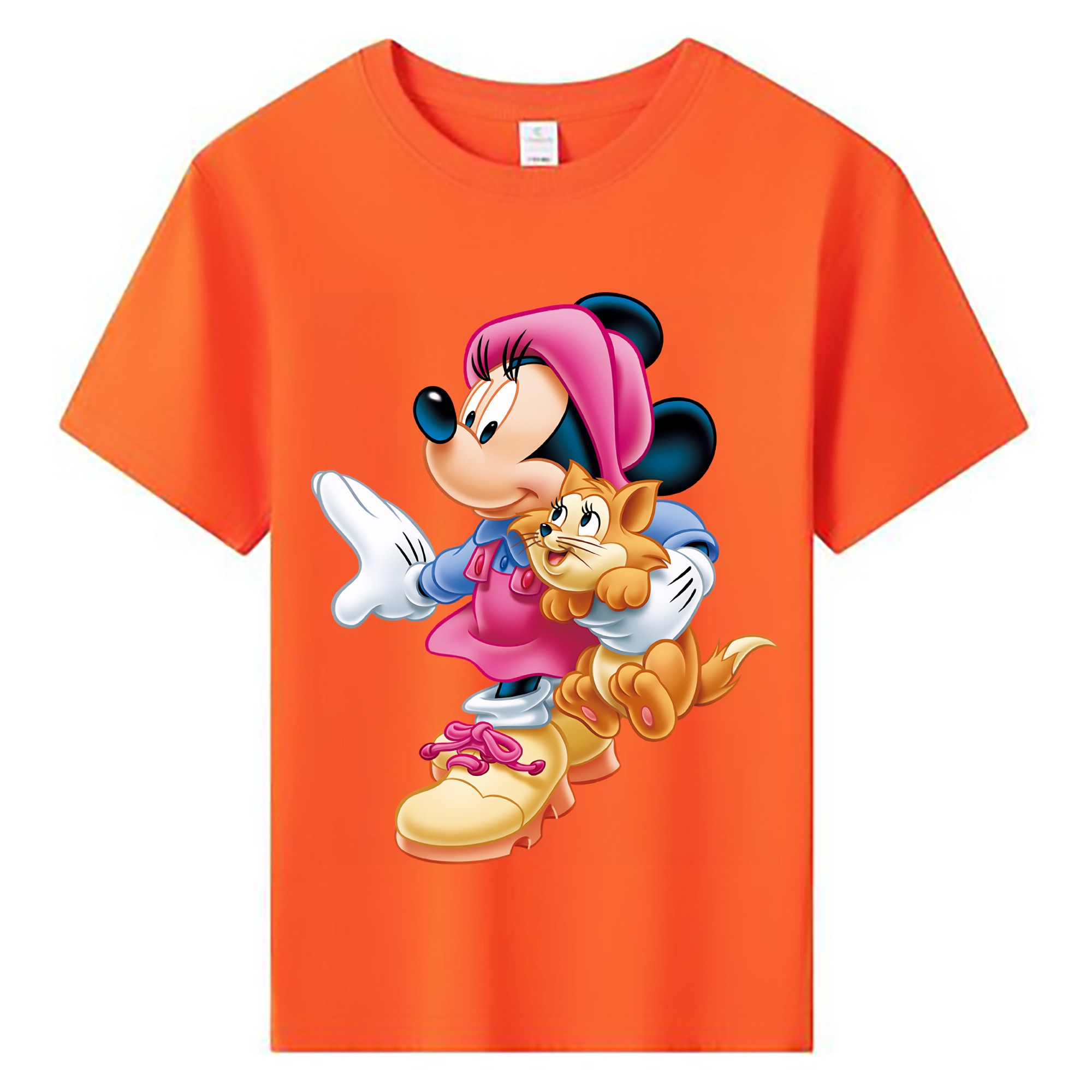 （画像用） ミッキーマウス Mickey Mouse 綿100％キッズTシャツ（フロントプリント）