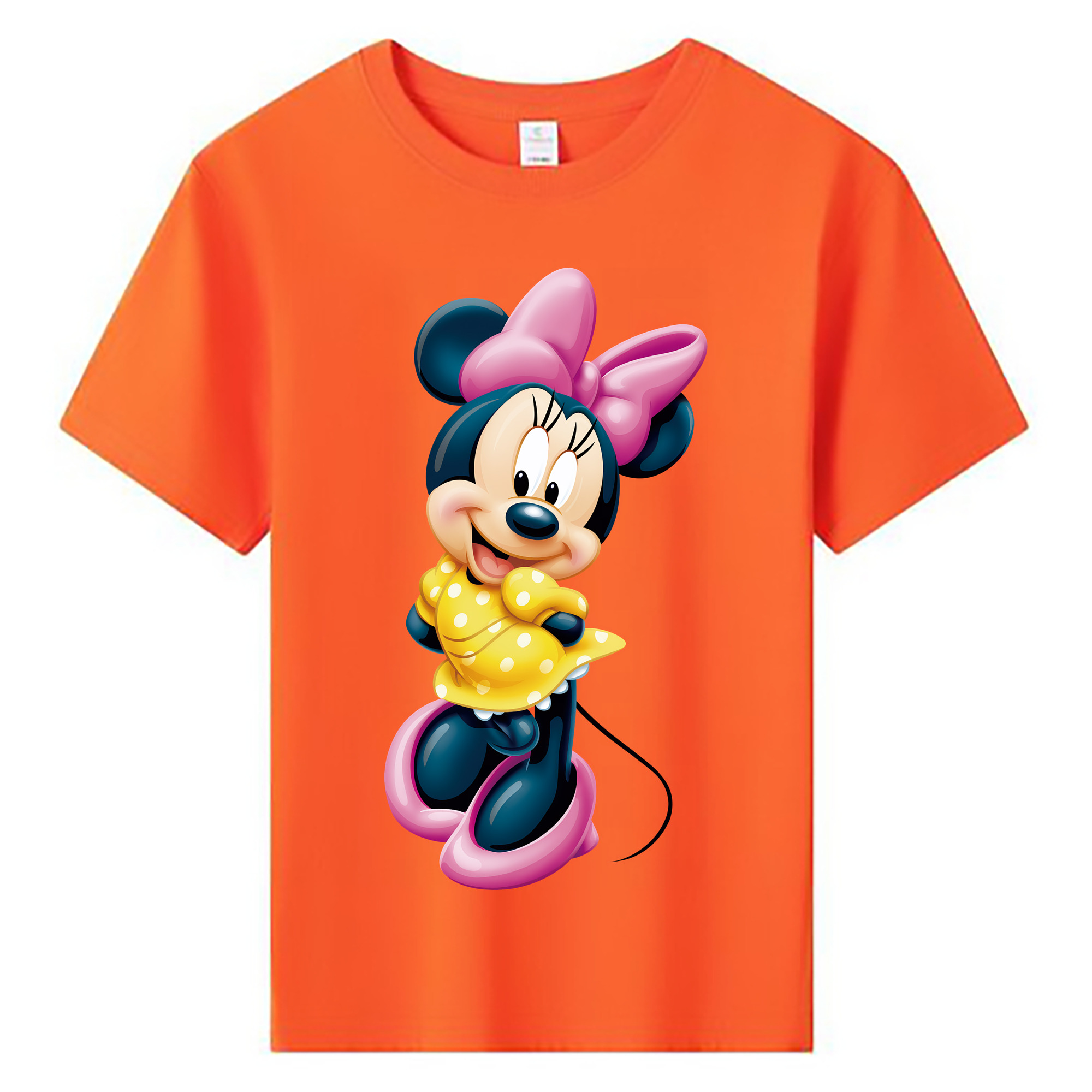 （画像用） ミッキーマウス Mickey Mouse 綿100％キッズTシャツ（フロントプリント）