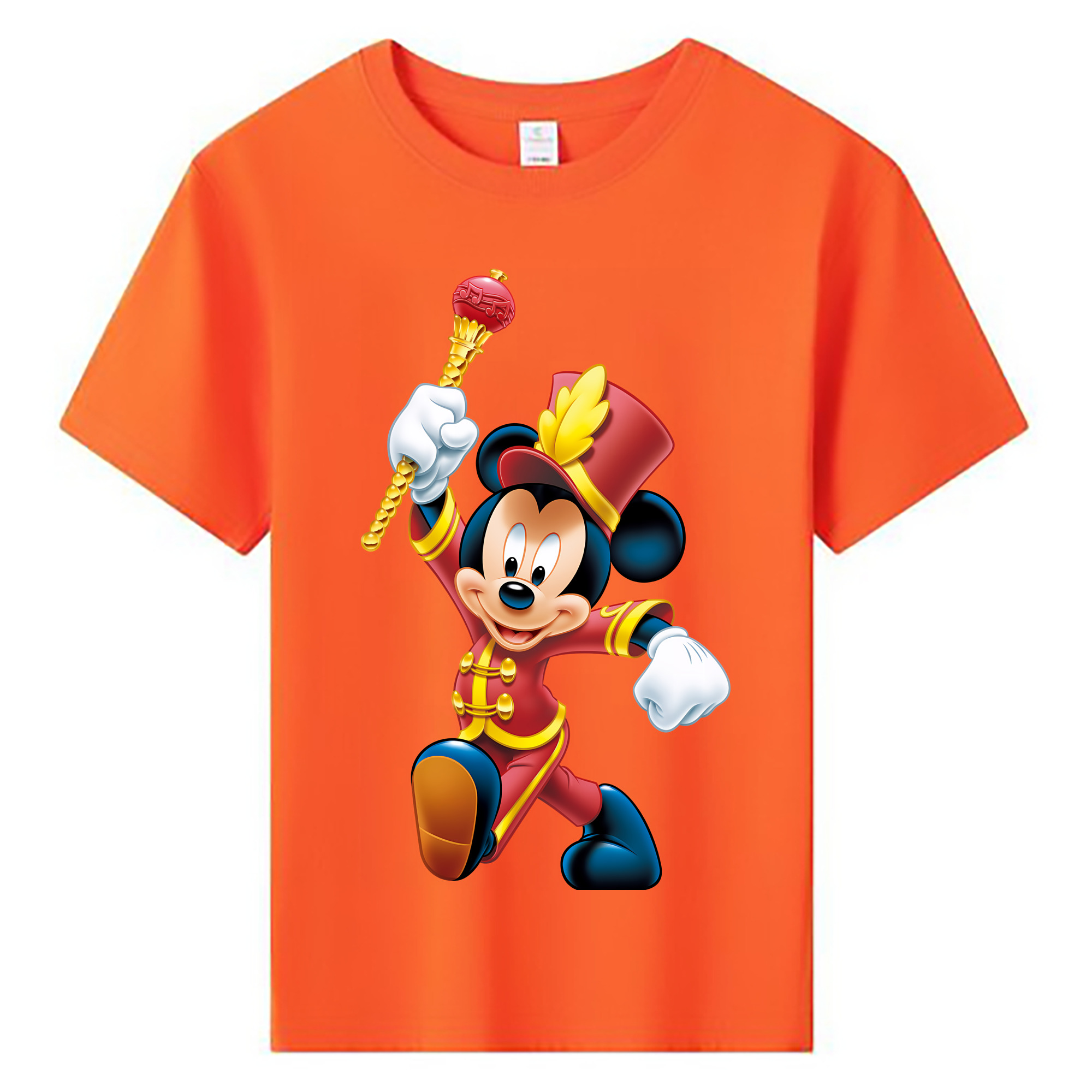（画像用） ミッキーマウス Mickey Mouse 綿100％キッズTシャツ（フロントプリント）