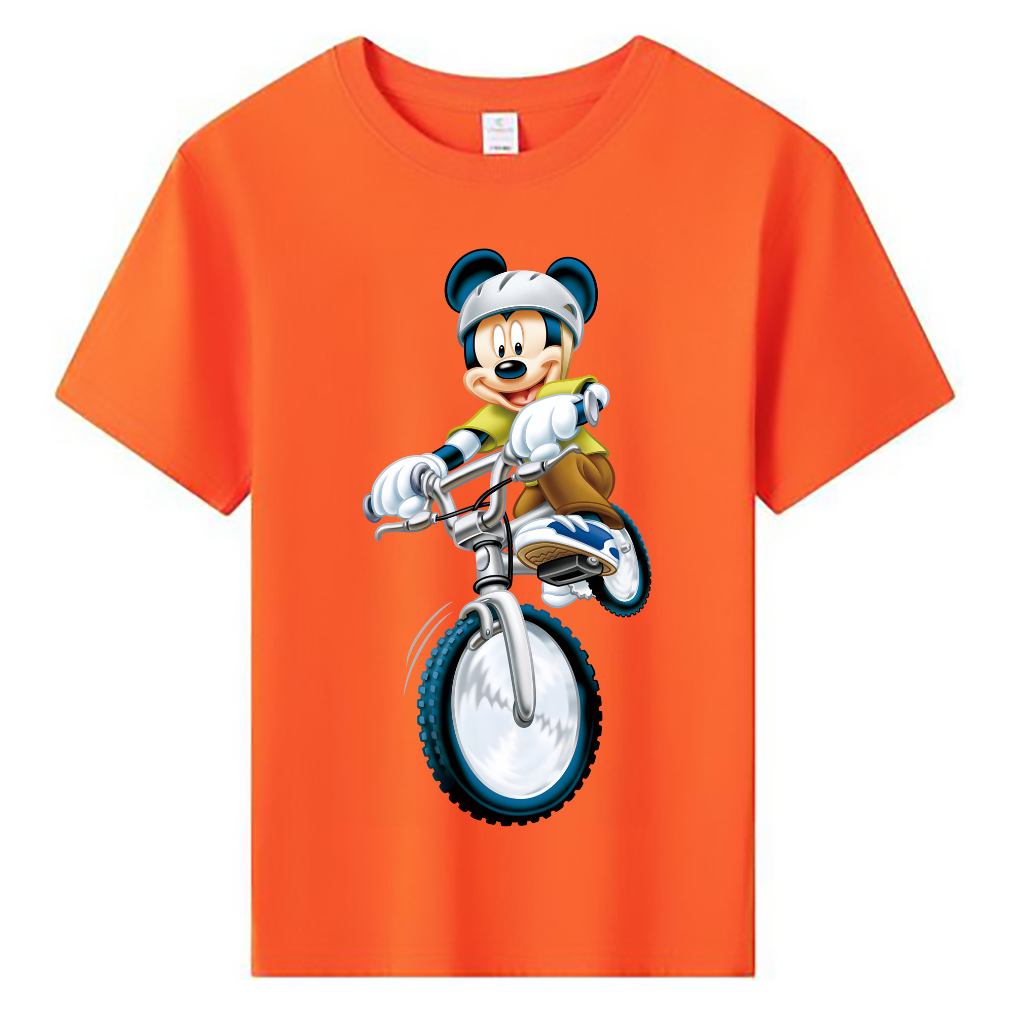 （画像用） ミッキーマウス Mickey Mouse 綿100％キッズTシャツ（フロントプリント）