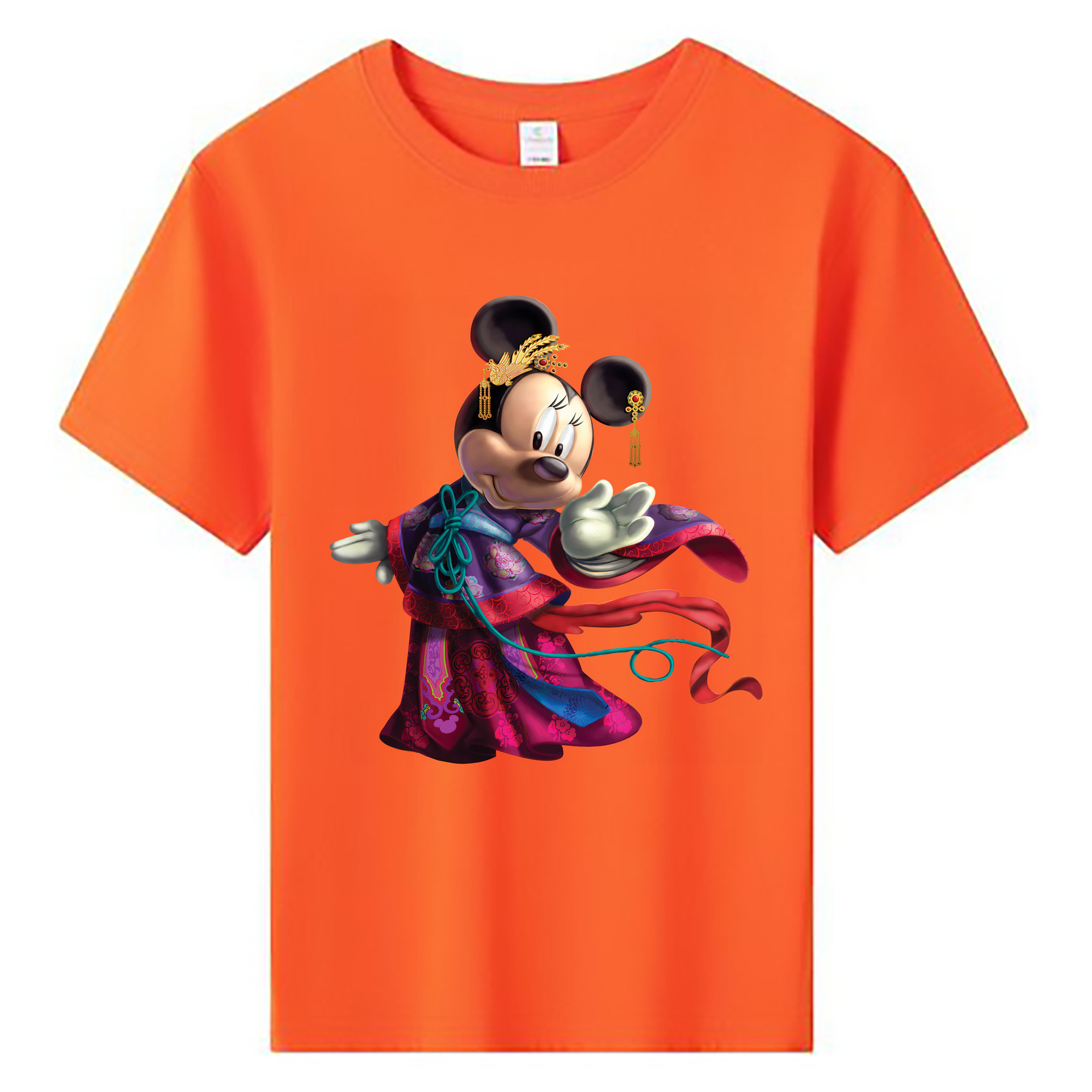 （画像用） ミッキーマウス Mickey Mouse 綿100％キッズTシャツ（フロントプリント）
