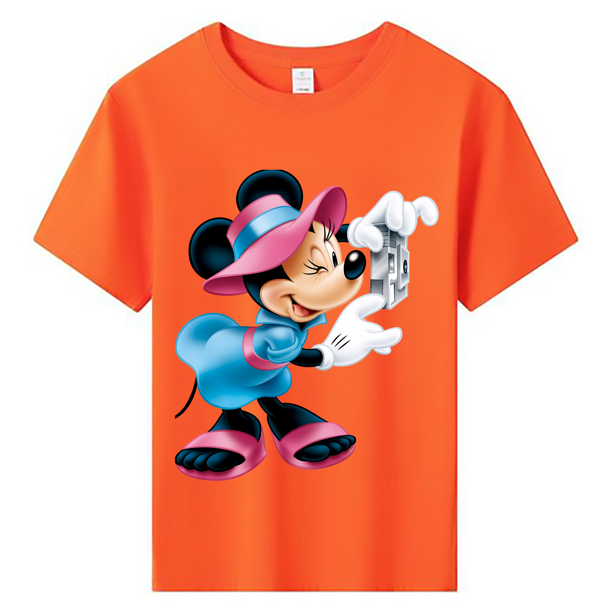 （画像用） ミッキーマウス Mickey Mouse 綿100％キッズTシャツ（フロントプリント）