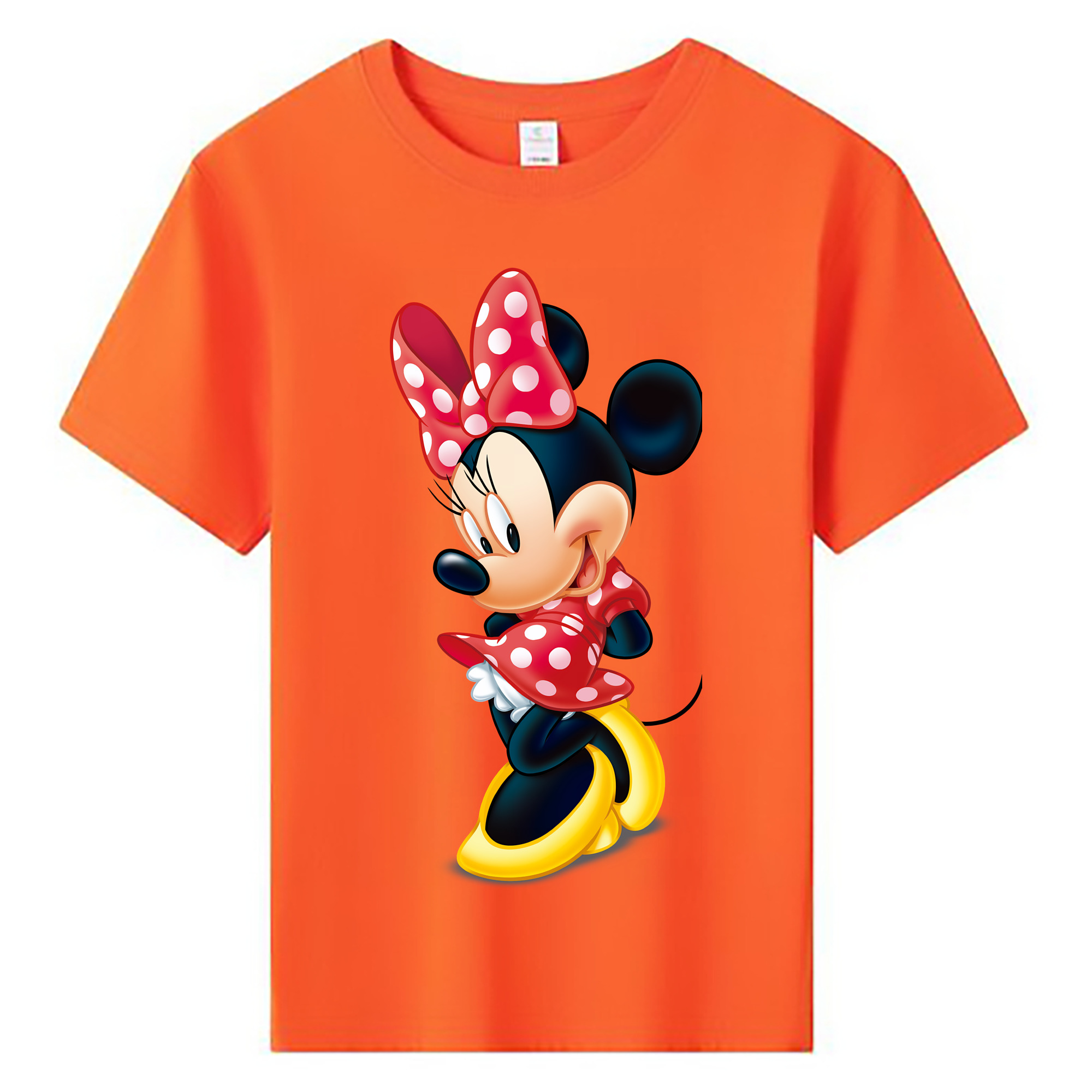 （画像用） ミッキーマウス Mickey Mouse 綿100％キッズTシャツ（フロントプリント）