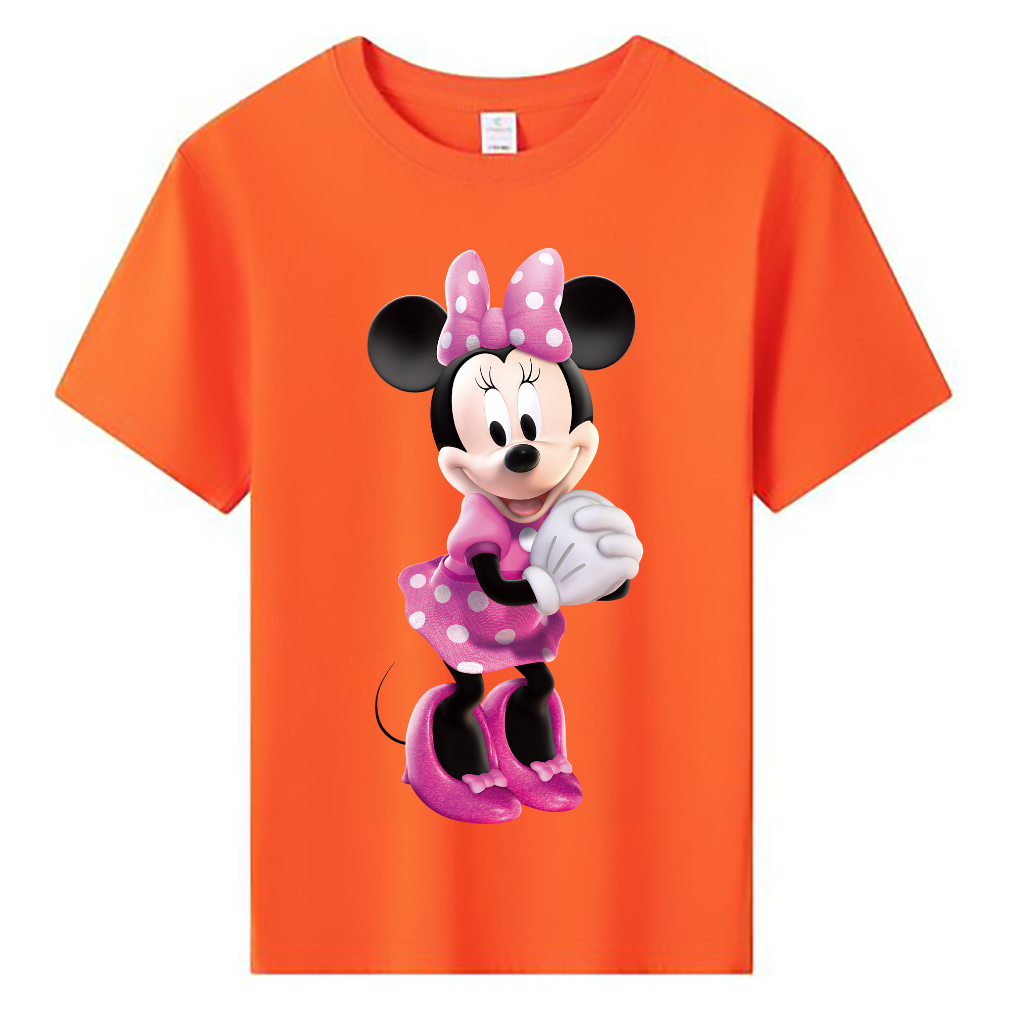 （画像用） ミッキーマウス Mickey Mouse 綿100％キッズTシャツ（フロントプリント）