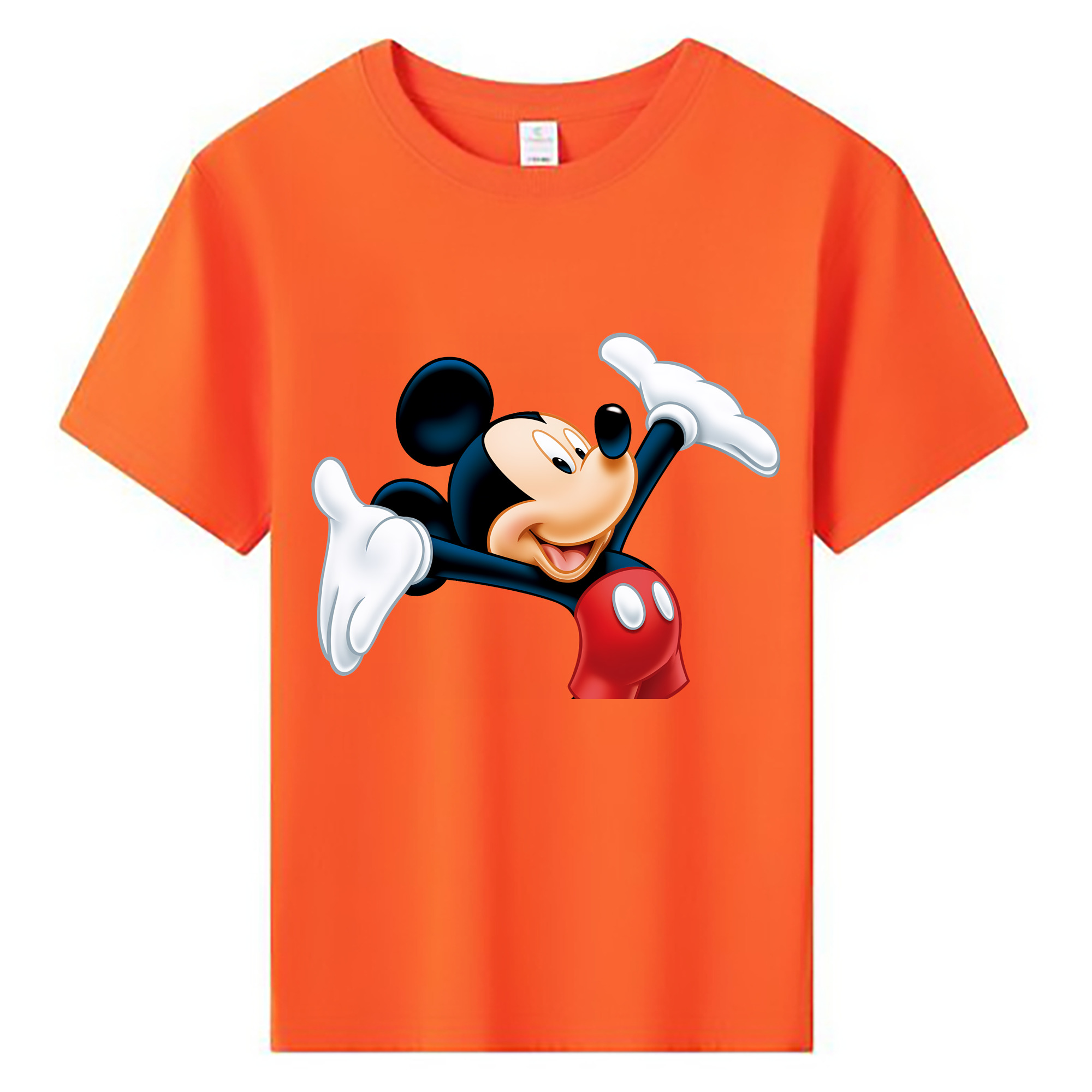 （画像用） ミッキーマウス Mickey Mouse 綿100％キッズTシャツ（フロントプリント）