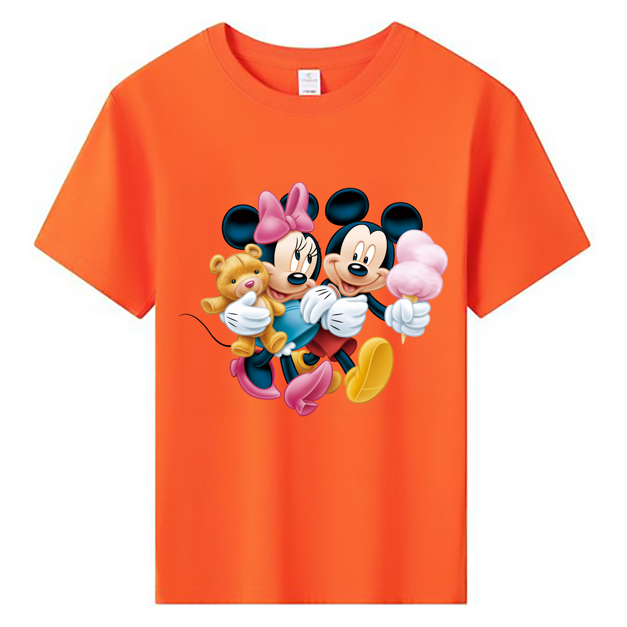 （画像用） ミッキーマウス Mickey Mouse 綿100％キッズTシャツ（フロントプリント）