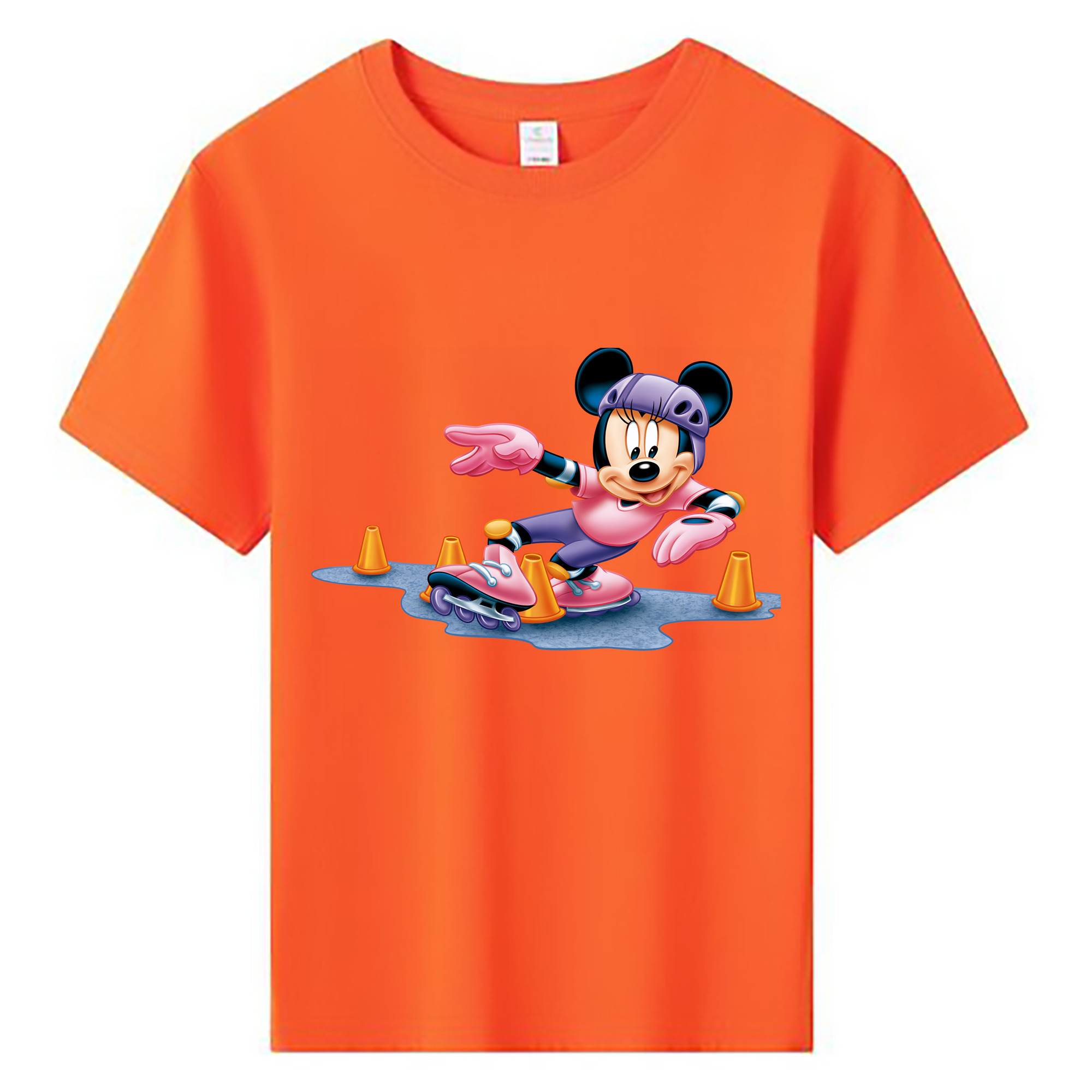 （画像用） ミッキーマウス Mickey Mouse 綿100％キッズTシャツ（フロントプリント）