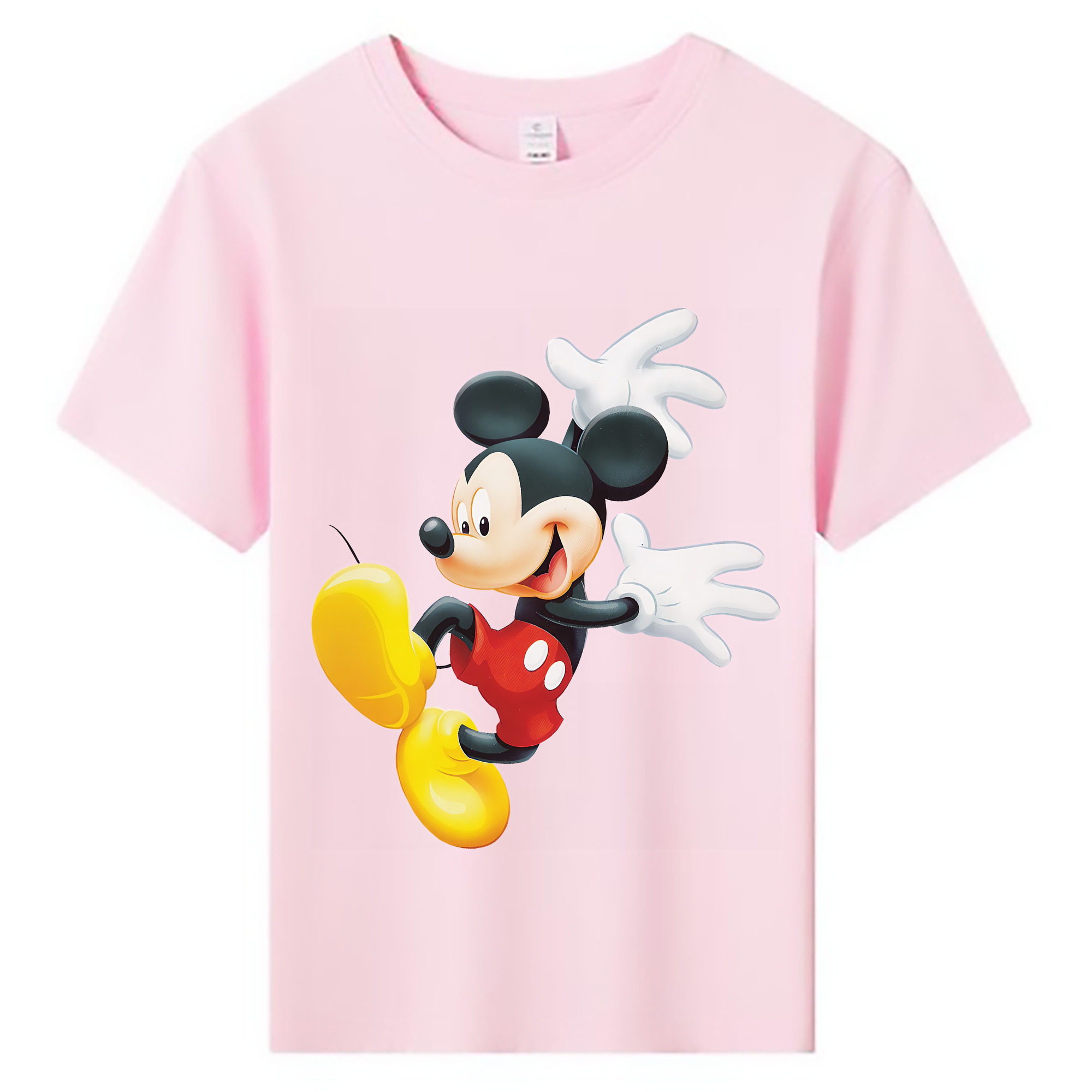 （画像用） ミッキーマウス Mickey Mouse 綿100％キッズTシャツ（フロントプリント）