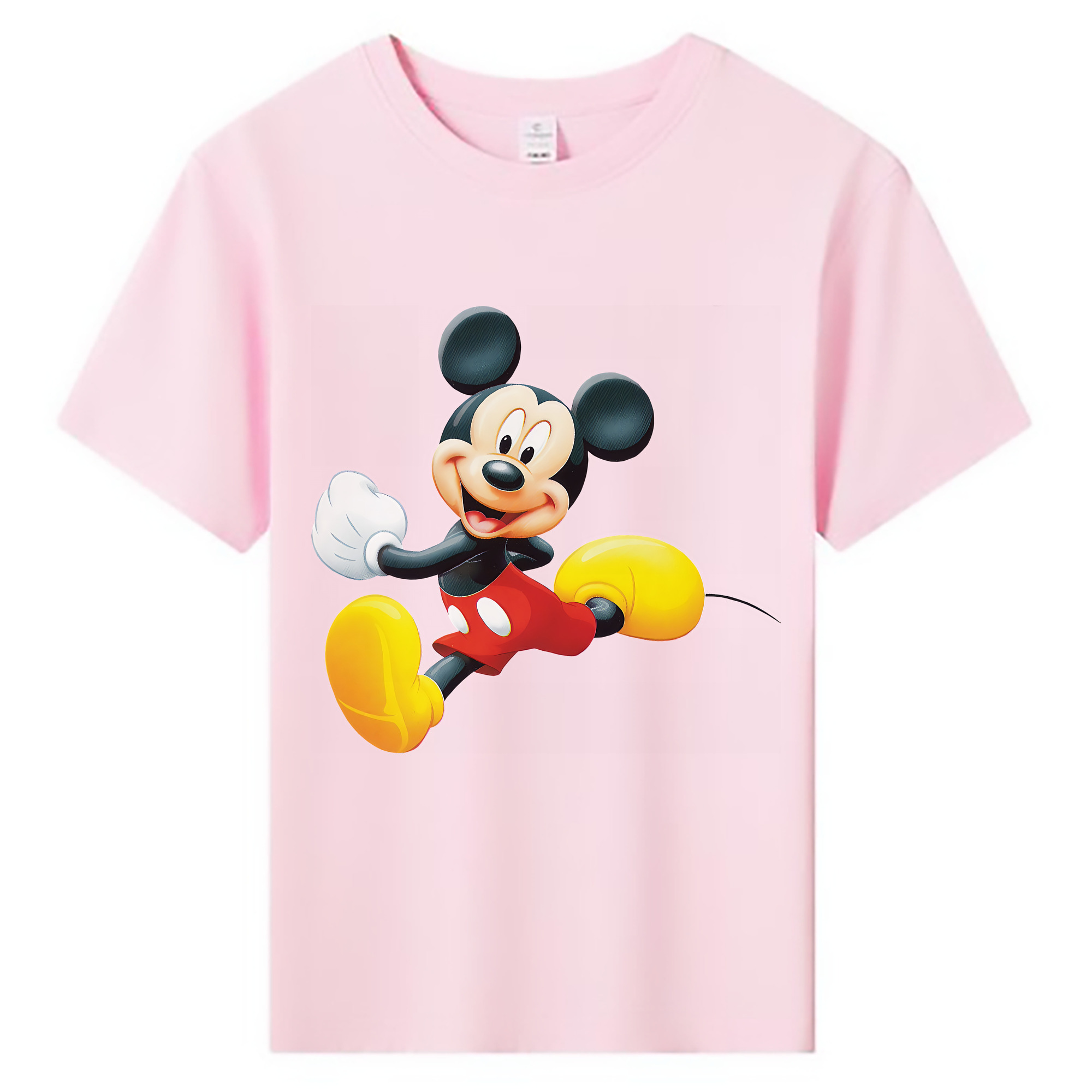 ミッキーマウス Mickey Mouse 綿100％キッズTシャツ（フロントプリント）