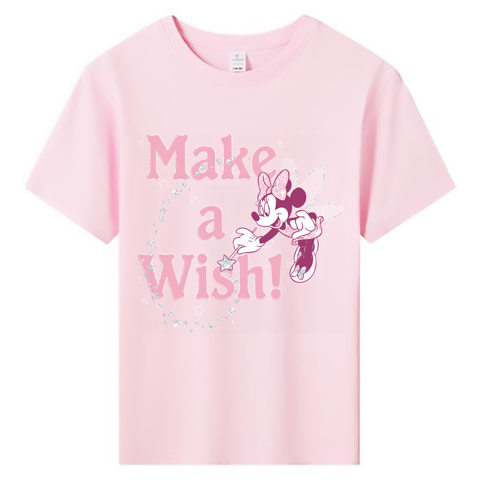 （画像用） ミッキーマウス Mickey Mouse 綿100％キッズTシャツ（フロントプリント）