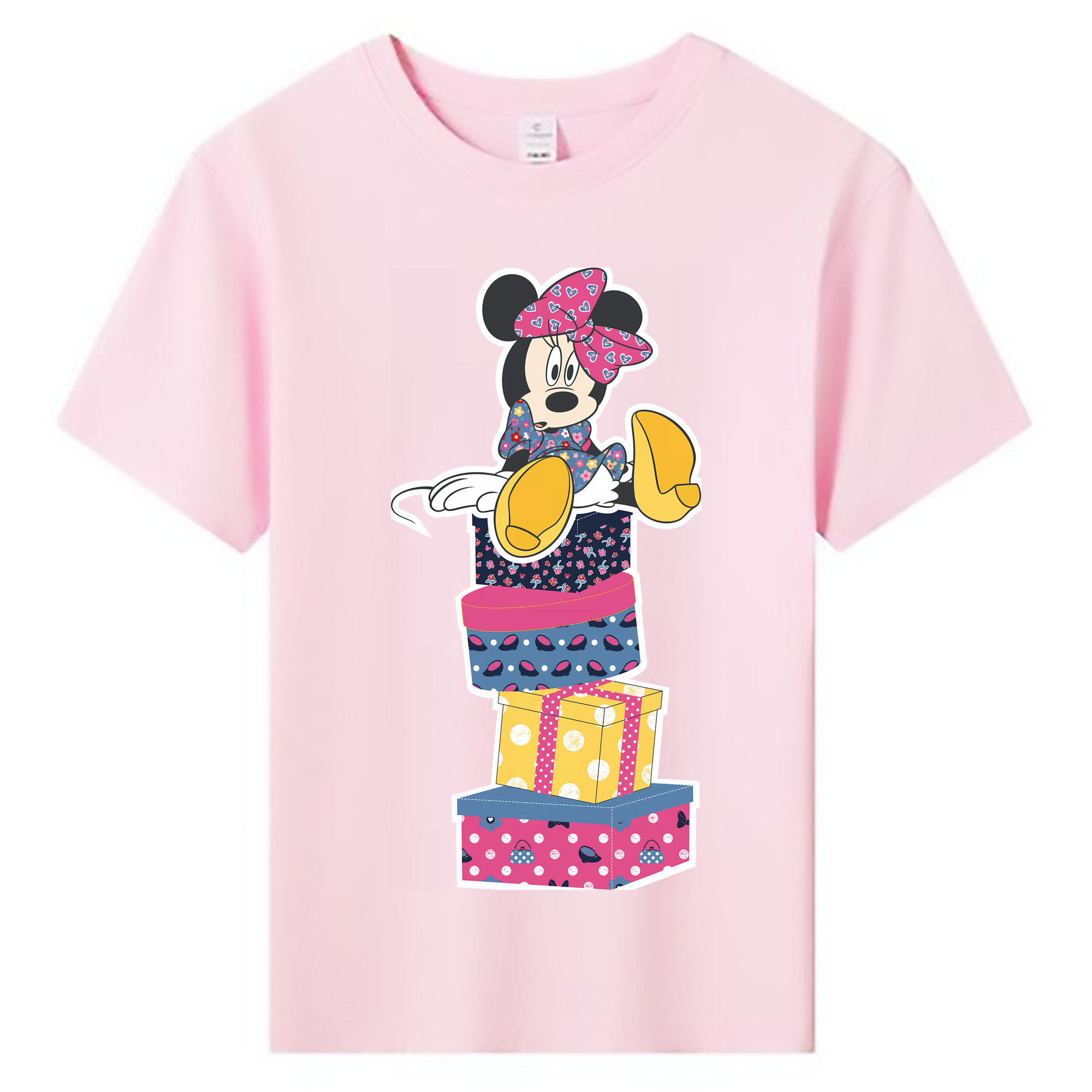 ミッキーマウス Mickey Mouse 綿100％キッズTシャツ（フロントプリント）