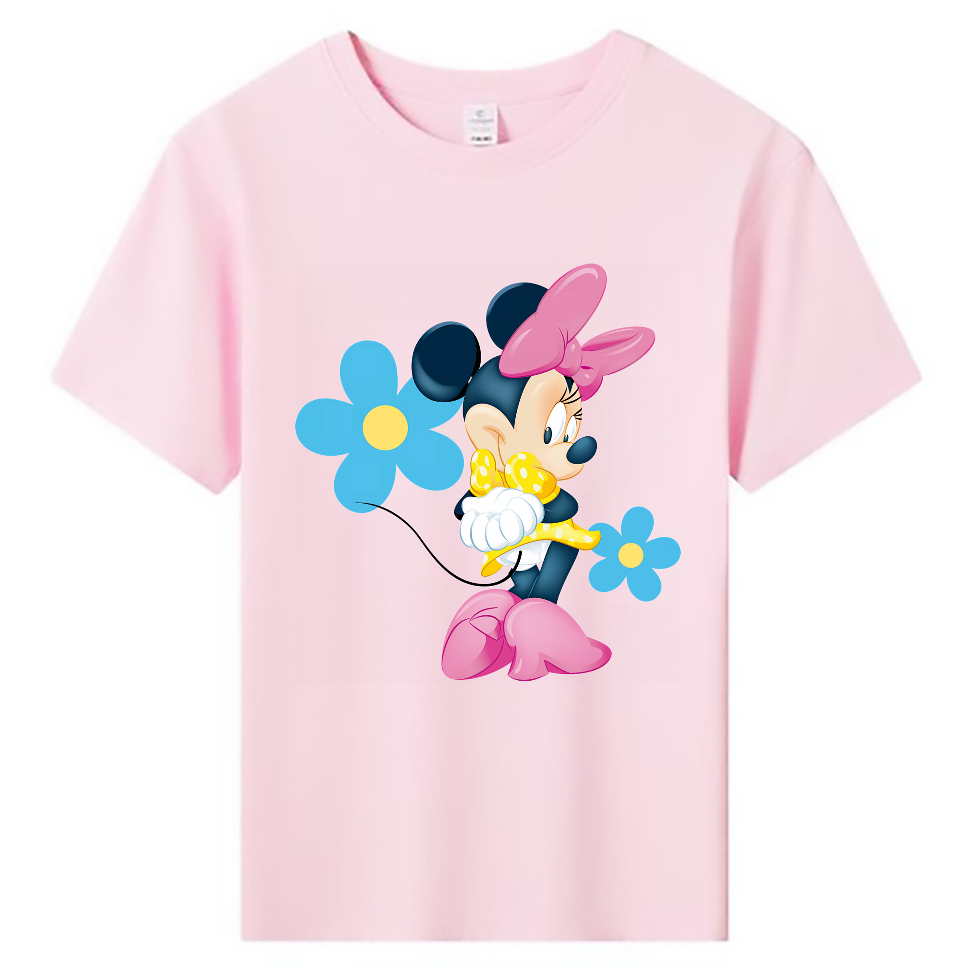 （画像用） ミッキーマウス Mickey Mouse 綿100％キッズTシャツ（フロントプリント）