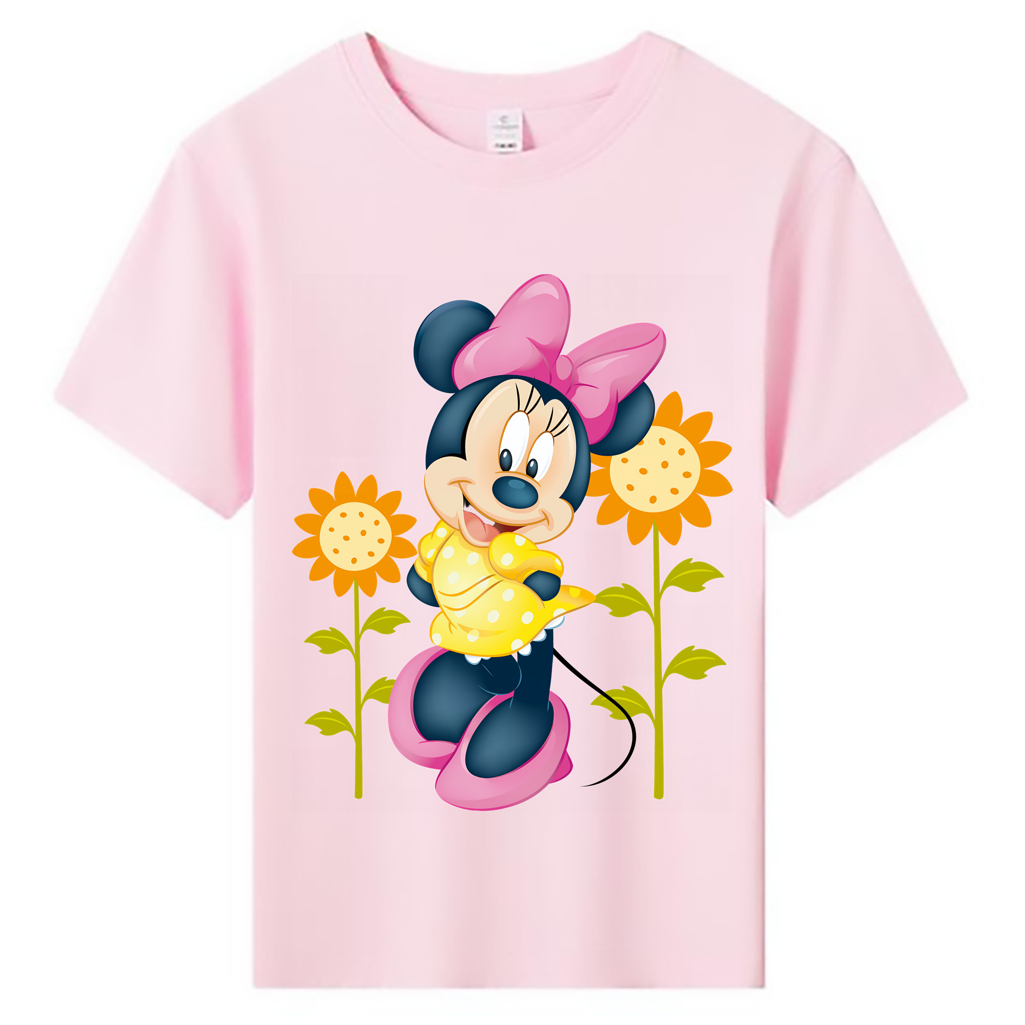 （画像用） ミッキーマウス Mickey Mouse 綿100％キッズTシャツ（フロントプリント）