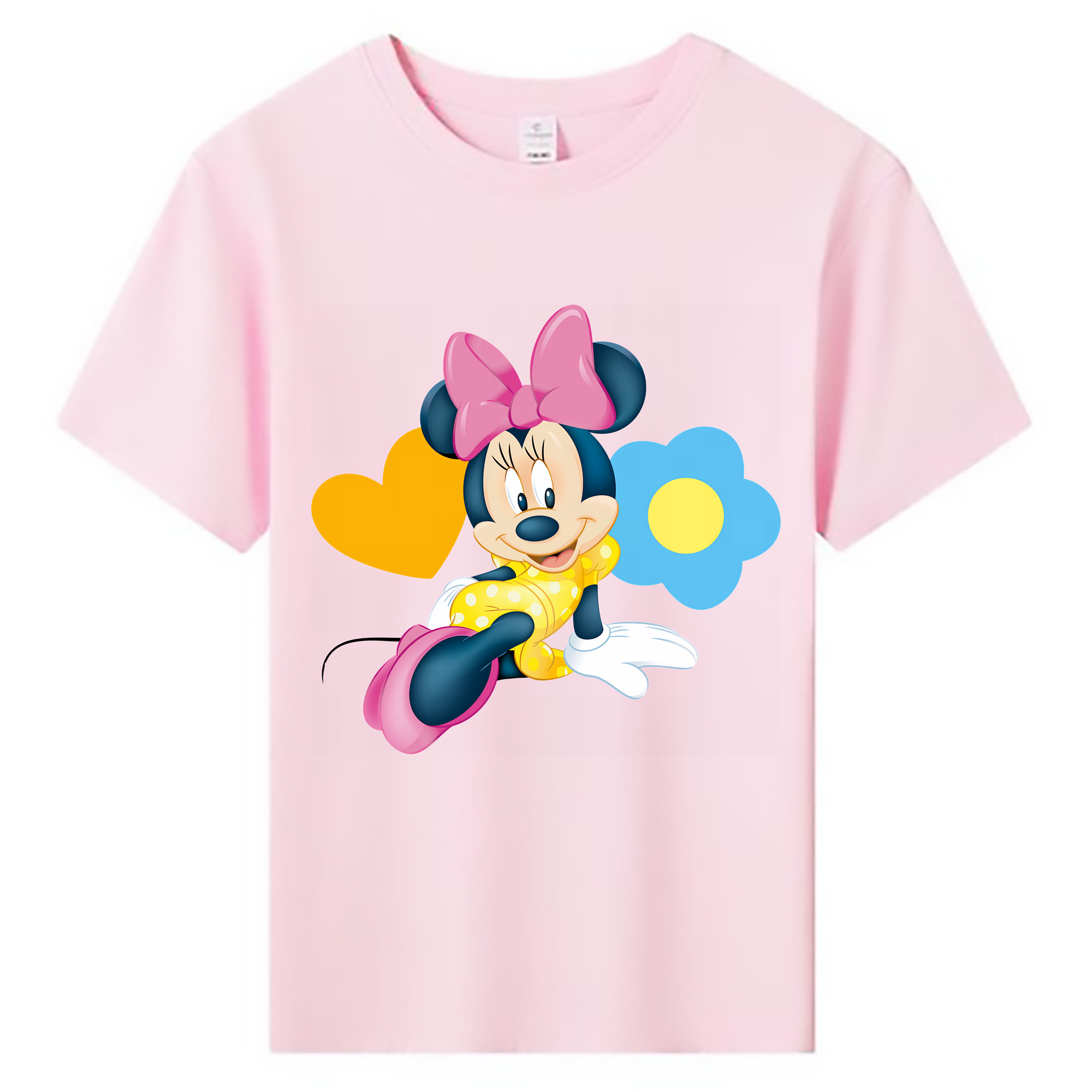 （画像用） ミッキーマウス Mickey Mouse 綿100％キッズTシャツ（フロントプリント）