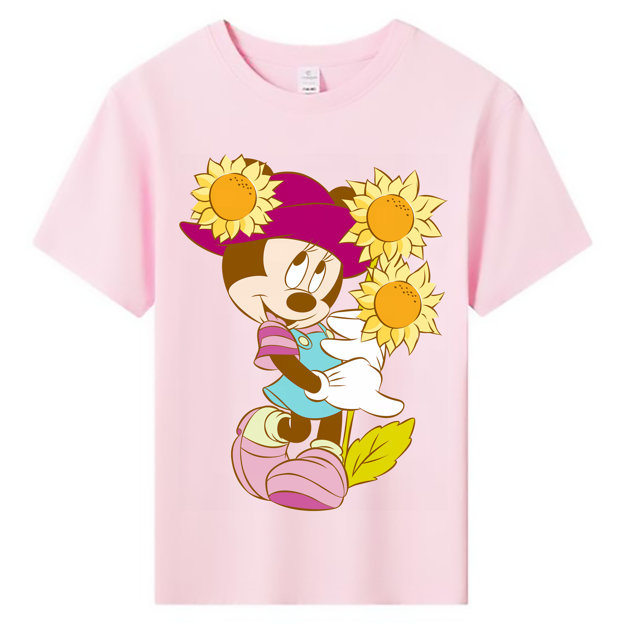 （画像用） ミッキーマウス Mickey Mouse 綿100％キッズTシャツ（フロントプリント）