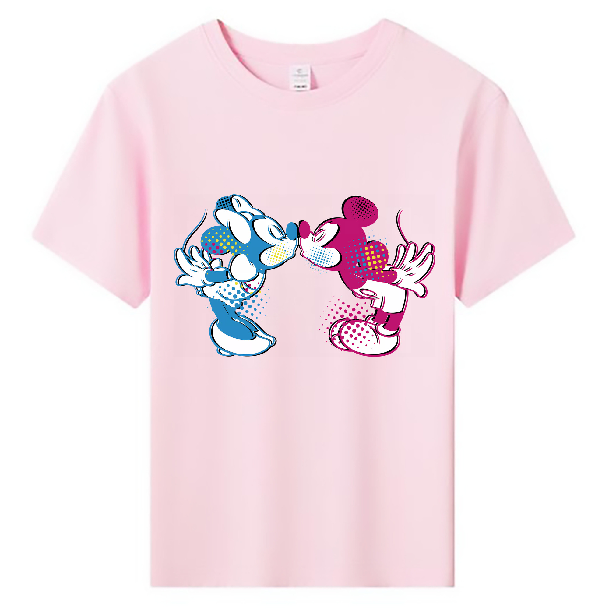 （画像用） ミッキーマウス Mickey Mouse 綿100％キッズTシャツ（フロントプリント）