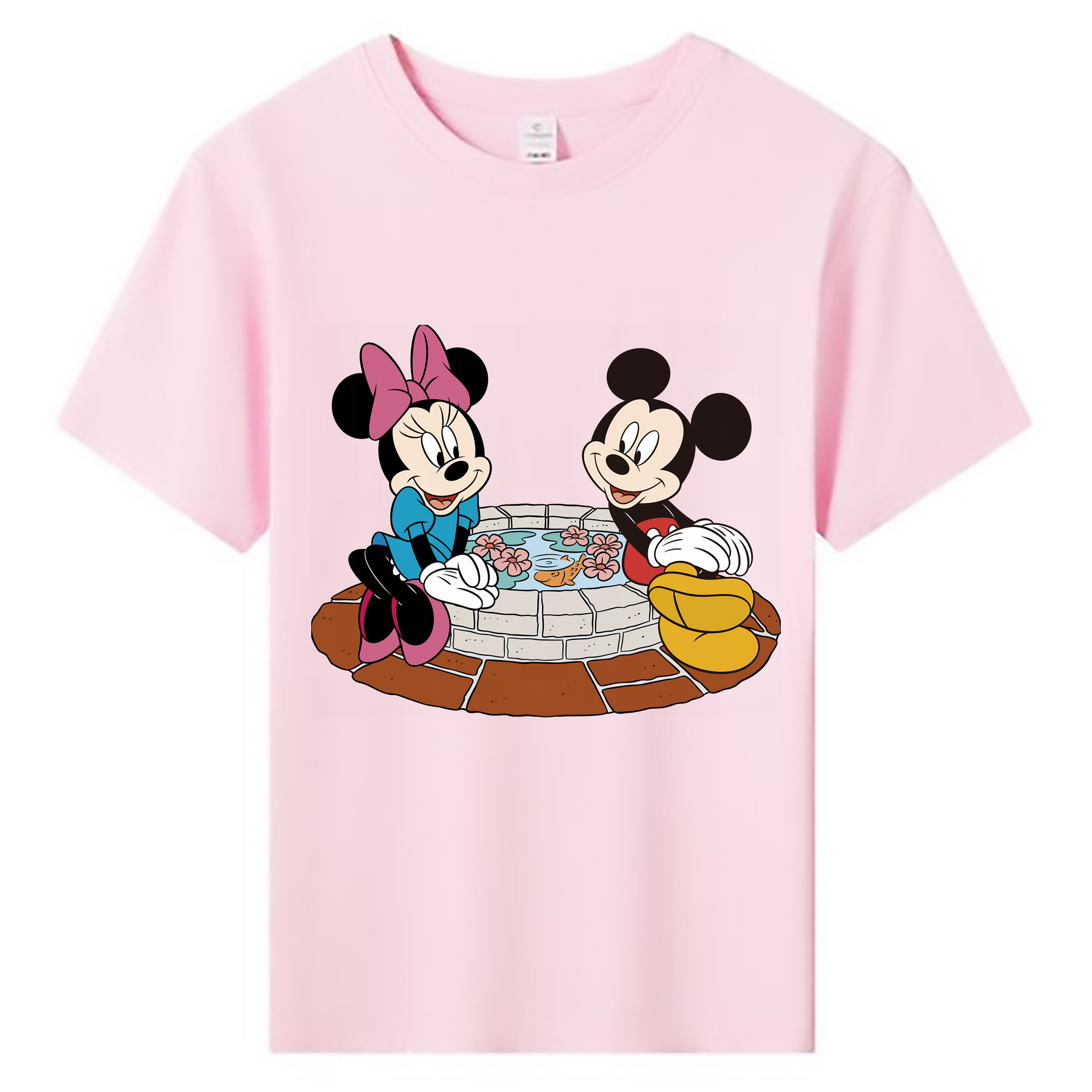 （画像用） ミッキーマウス Mickey Mouse 綿100％キッズTシャツ（フロントプリント）