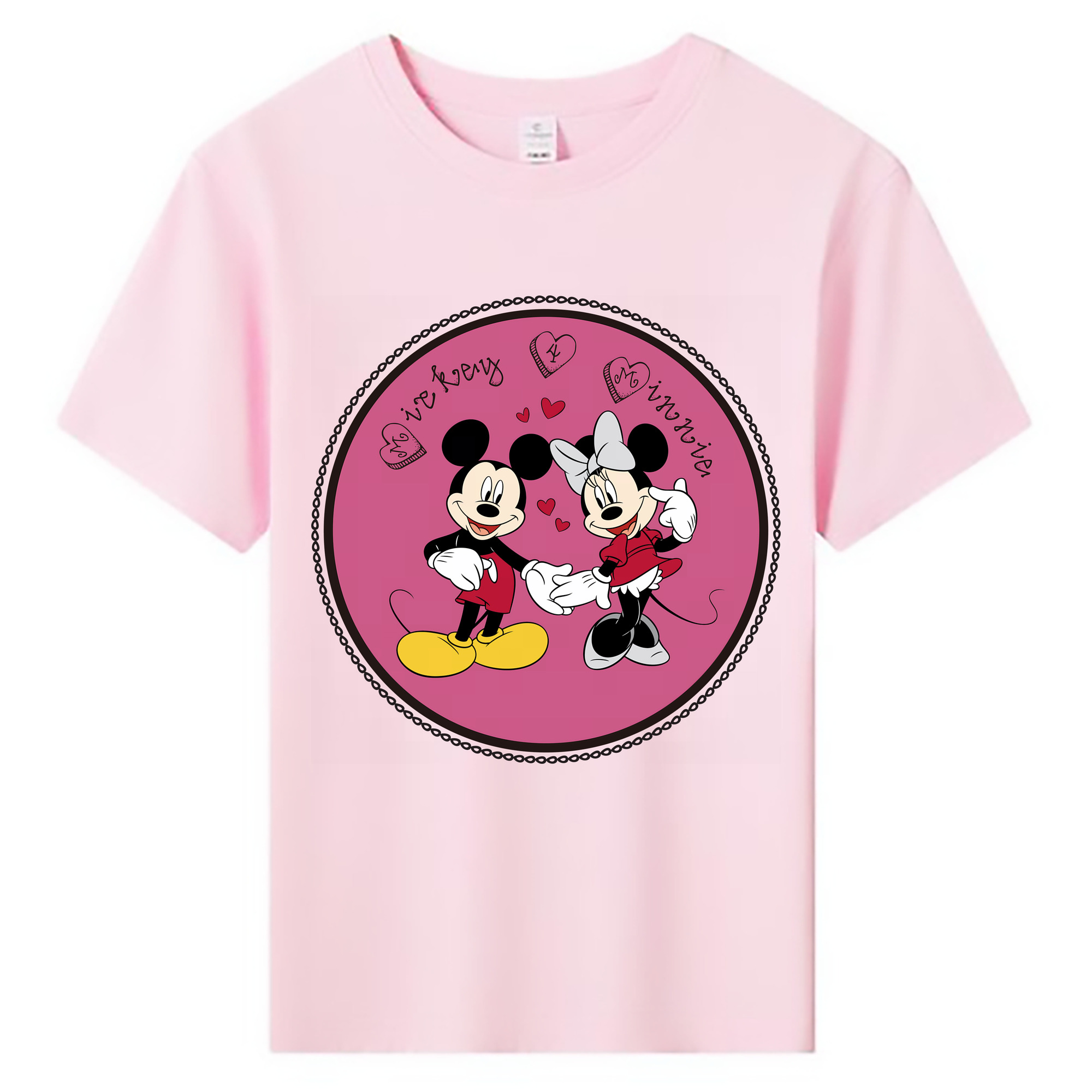 （画像用） ミッキーマウス Mickey Mouse 綿100％キッズTシャツ（フロントプリント）