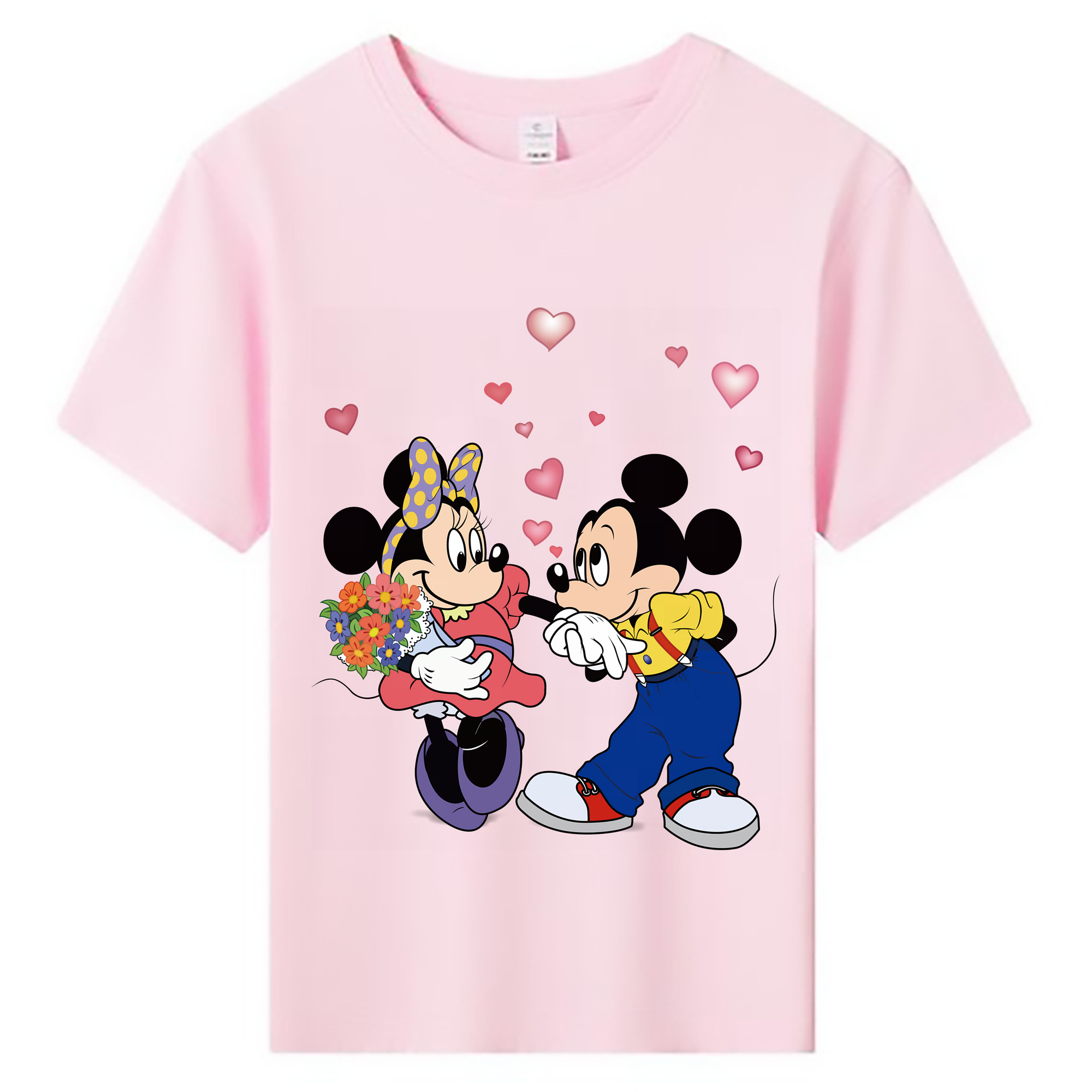 （画像用） ミッキーマウス Mickey Mouse 綿100％キッズTシャツ（フロントプリント）