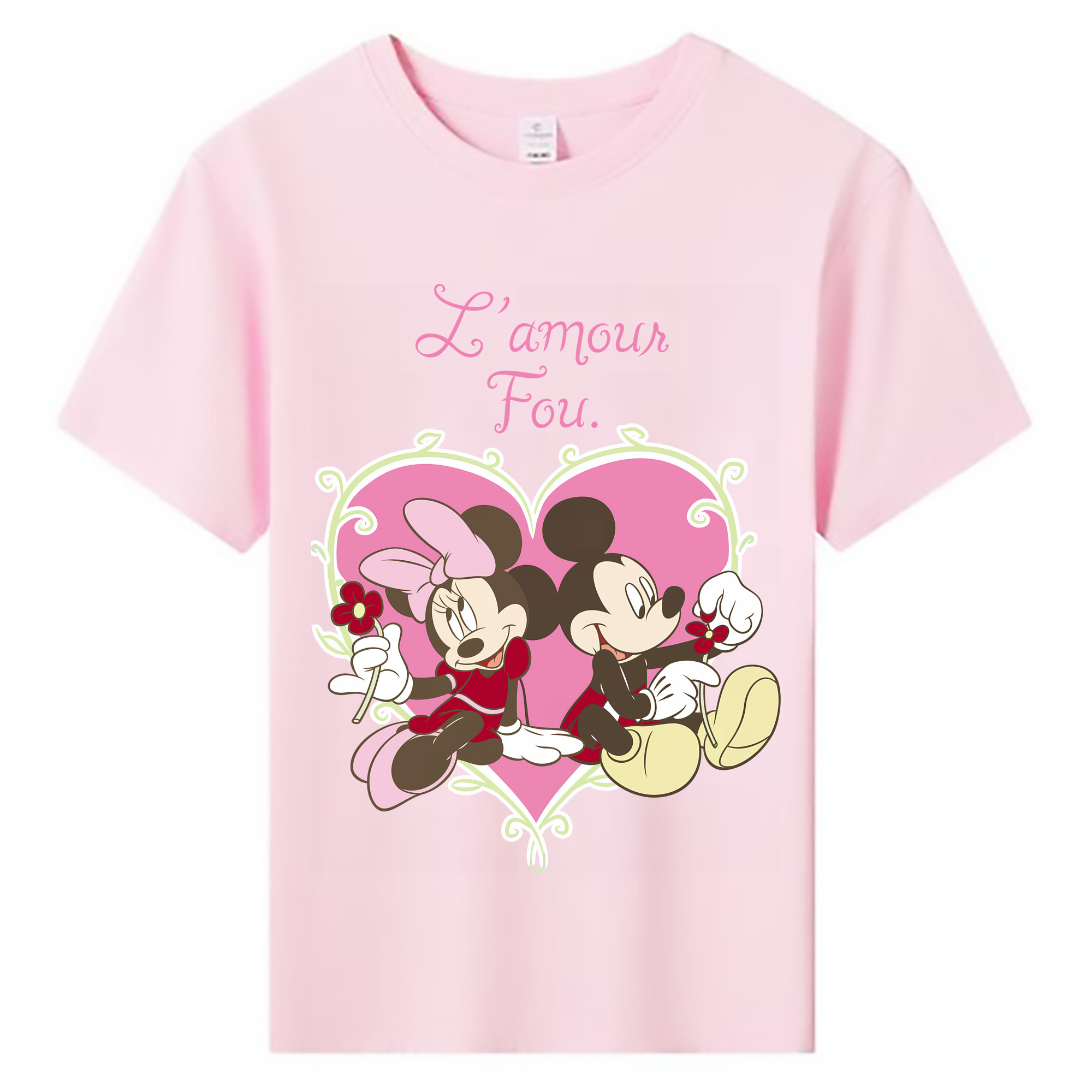 ミッキーマウス Mickey Mouse 綿100％キッズTシャツ（フロントプリント）