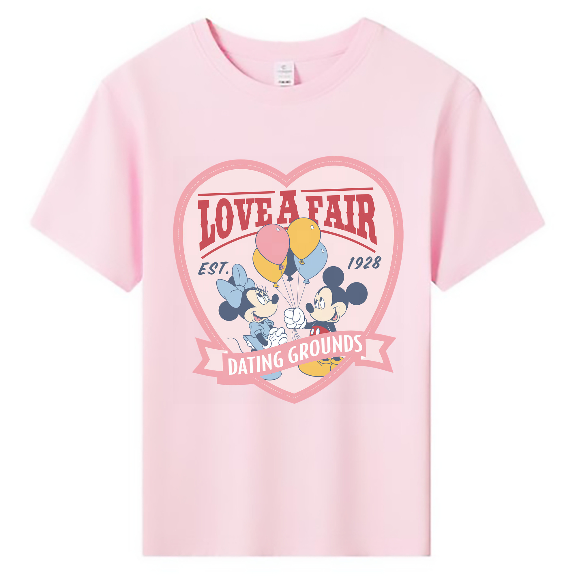 （画像用） ミッキーマウス Mickey Mouse 綿100％キッズTシャツ（フロントプリント）