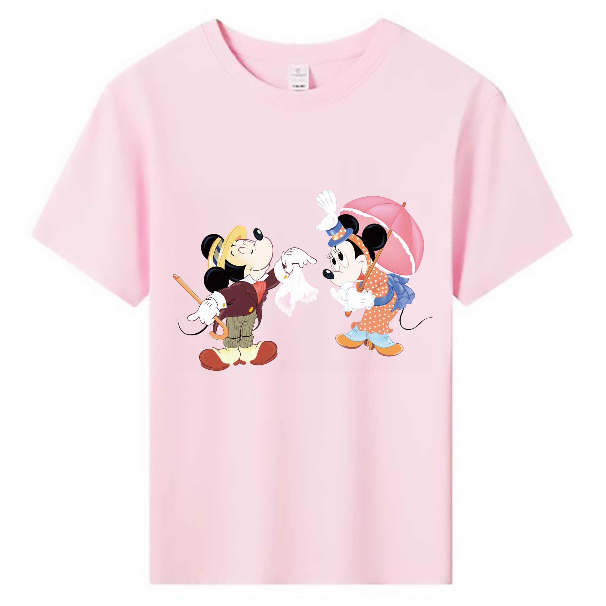 （画像用） ミッキーマウス Mickey Mouse 綿100％キッズTシャツ（フロントプリント）