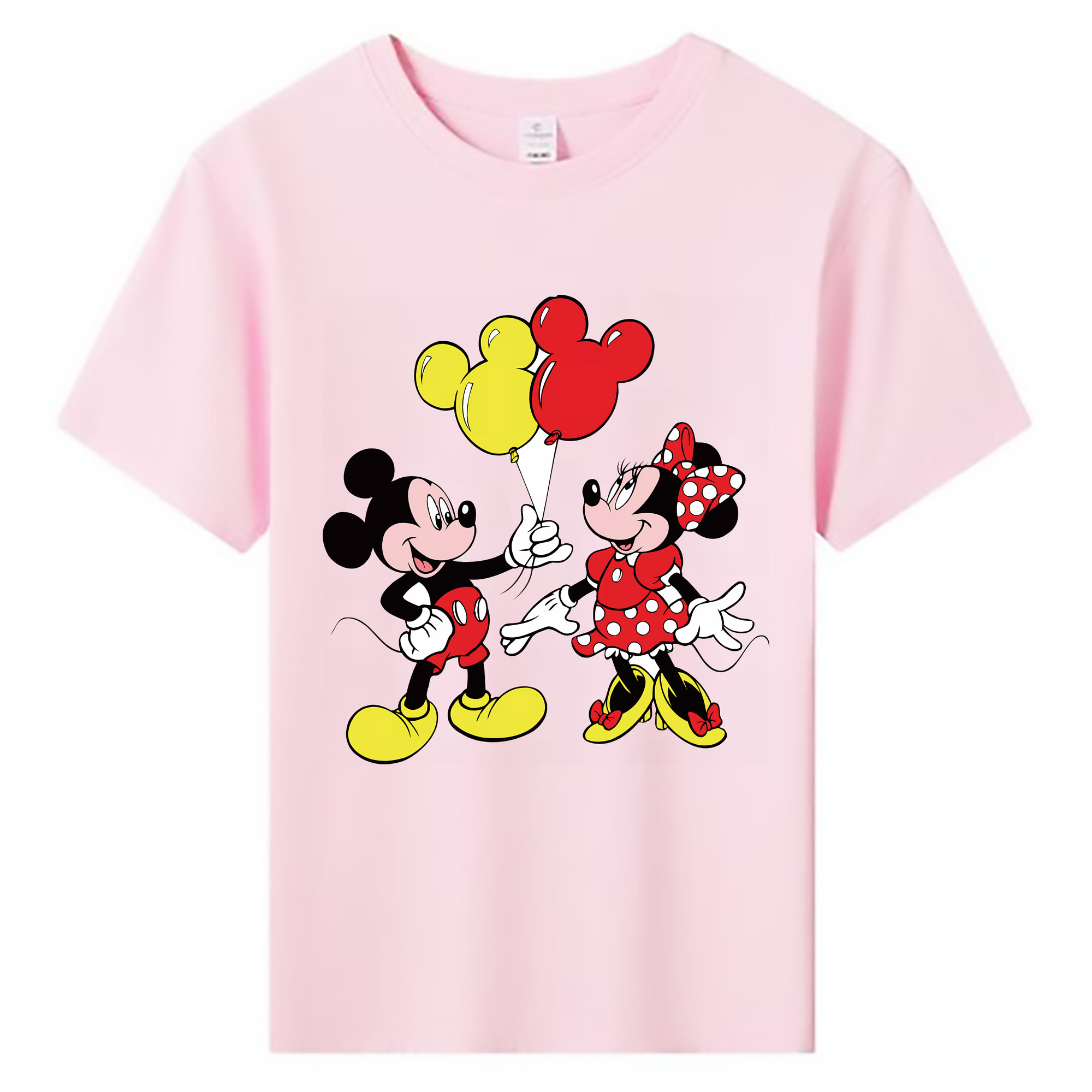 （画像用） ミッキーマウス Mickey Mouse 綿100％キッズTシャツ（フロントプリント）