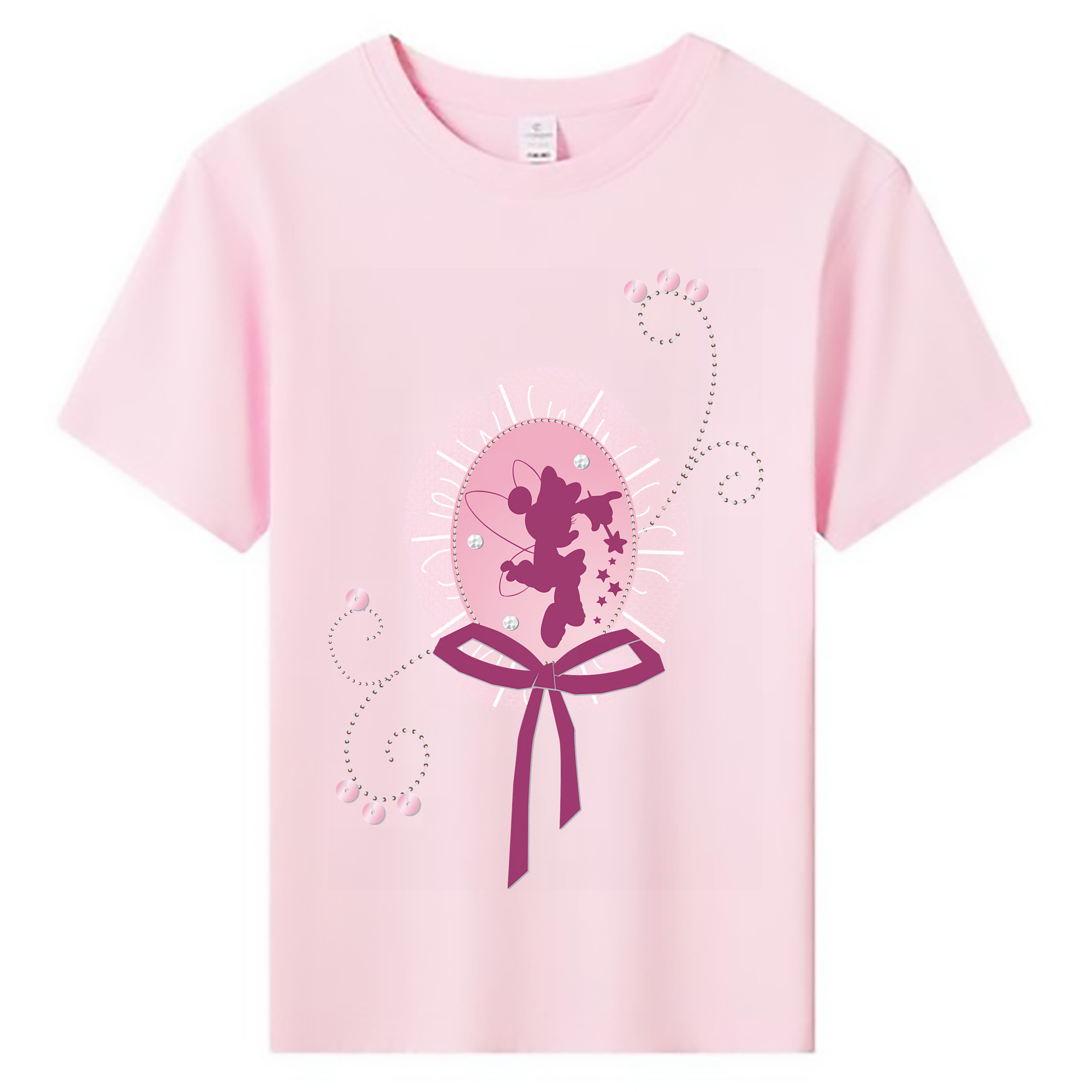 （画像用） ミッキーマウス Mickey Mouse 綿100％キッズTシャツ（フロントプリント）