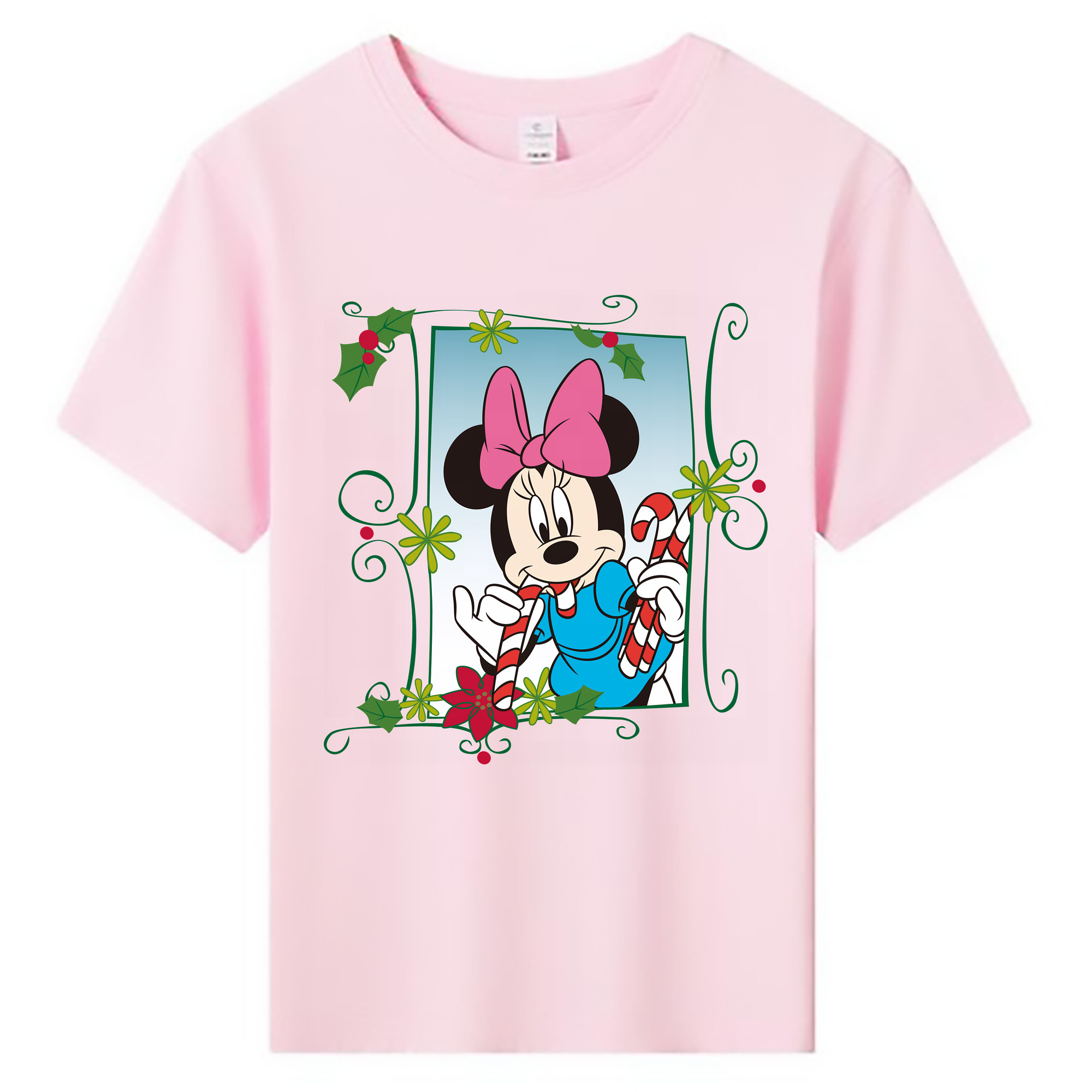 （画像用） ミッキーマウス Mickey Mouse 綿100％キッズTシャツ（フロントプリント）