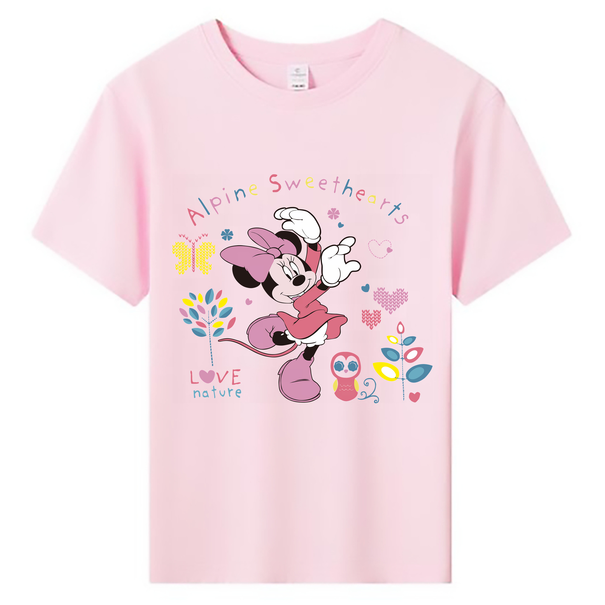（画像用） ミッキーマウス Mickey Mouse 綿100％キッズTシャツ（フロントプリント）