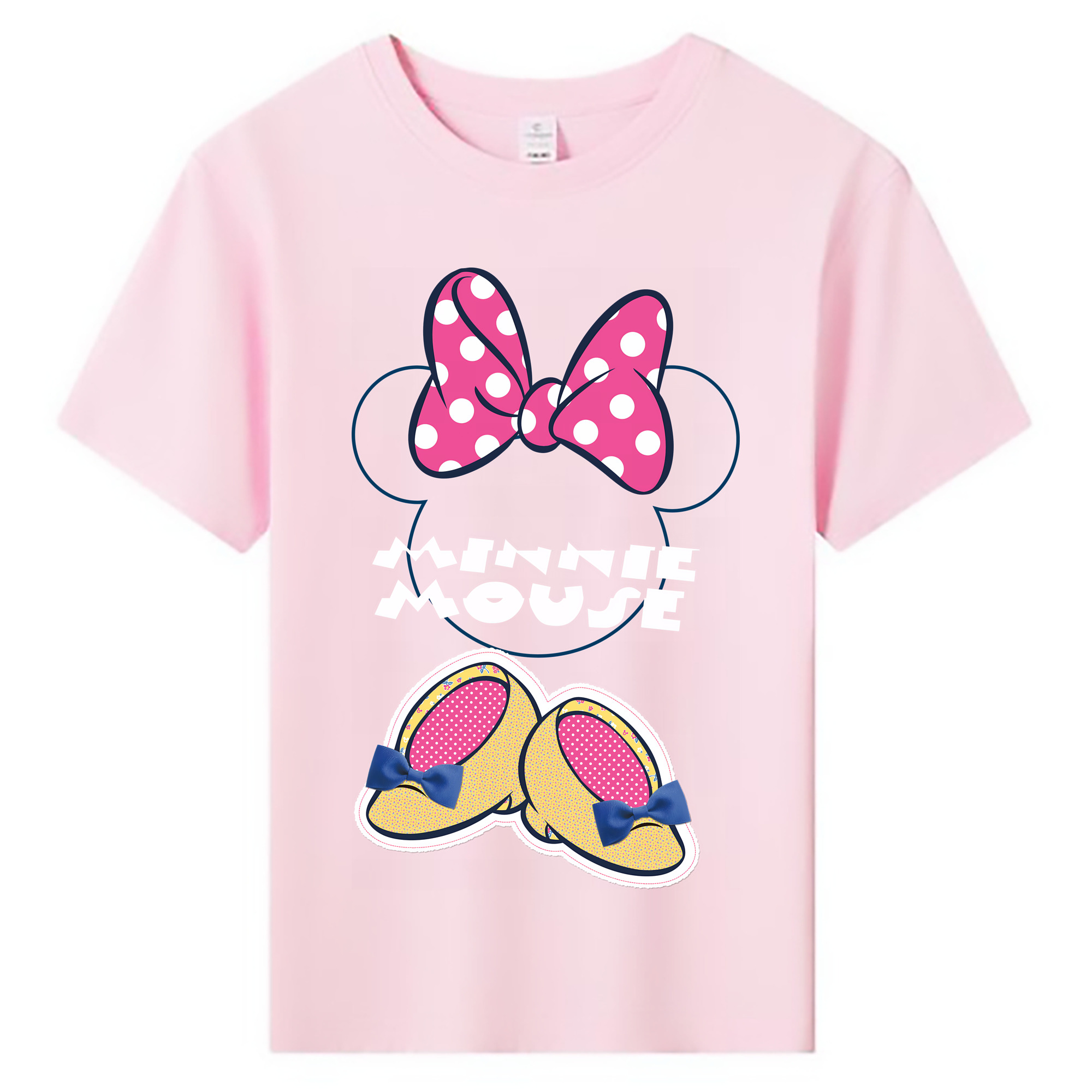 （画像用） ミッキーマウス Mickey Mouse 綿100％キッズTシャツ（フロントプリント）