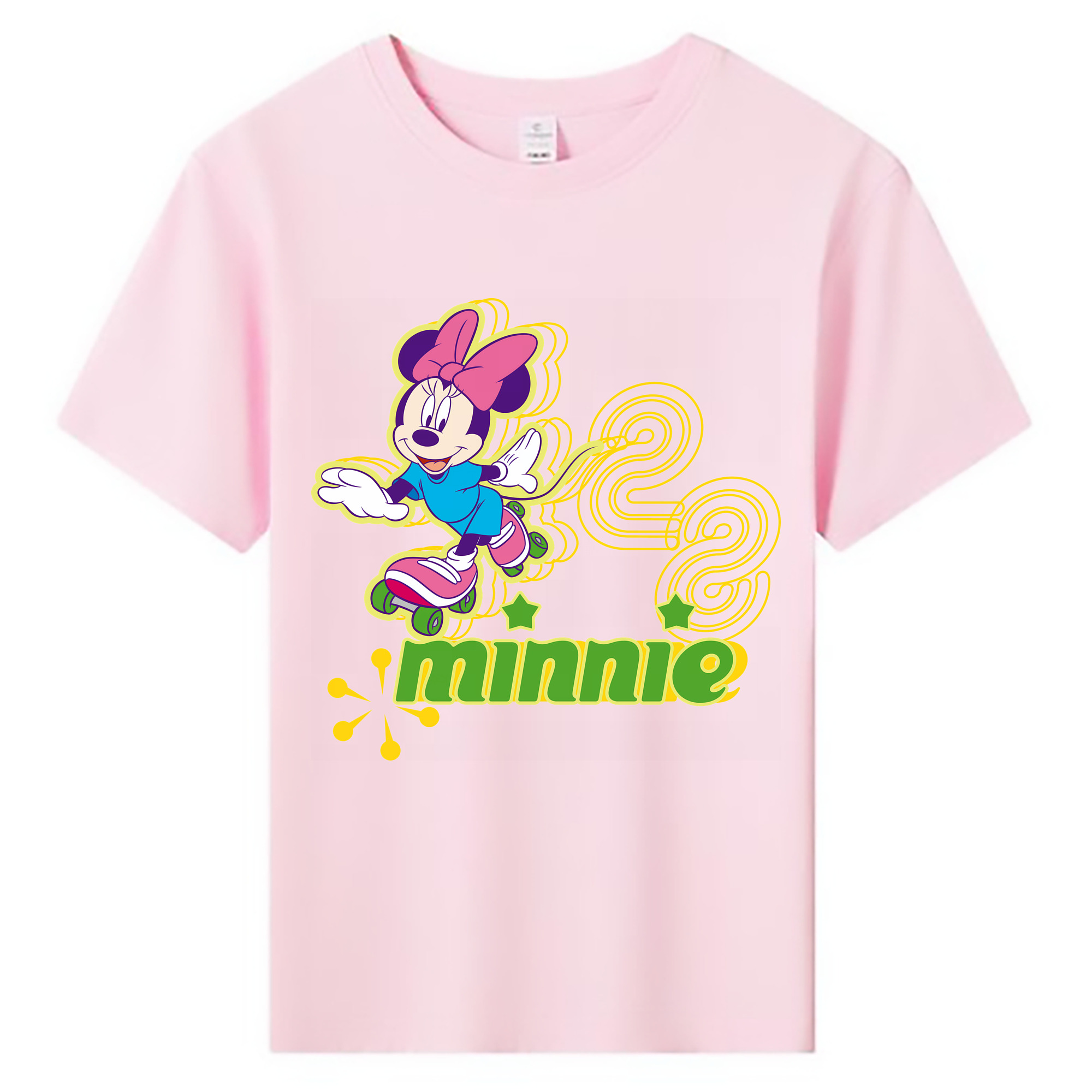 （画像用） ミッキーマウス Mickey Mouse 綿100％キッズTシャツ（フロントプリント）