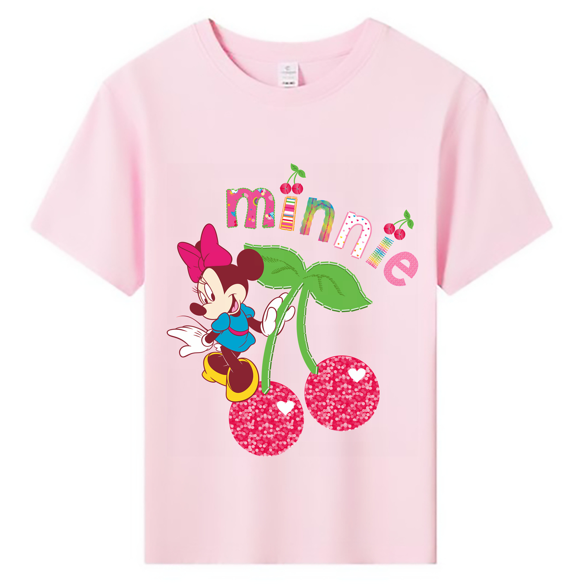 （画像用） ミッキーマウス Mickey Mouse 綿100％キッズTシャツ（フロントプリント）