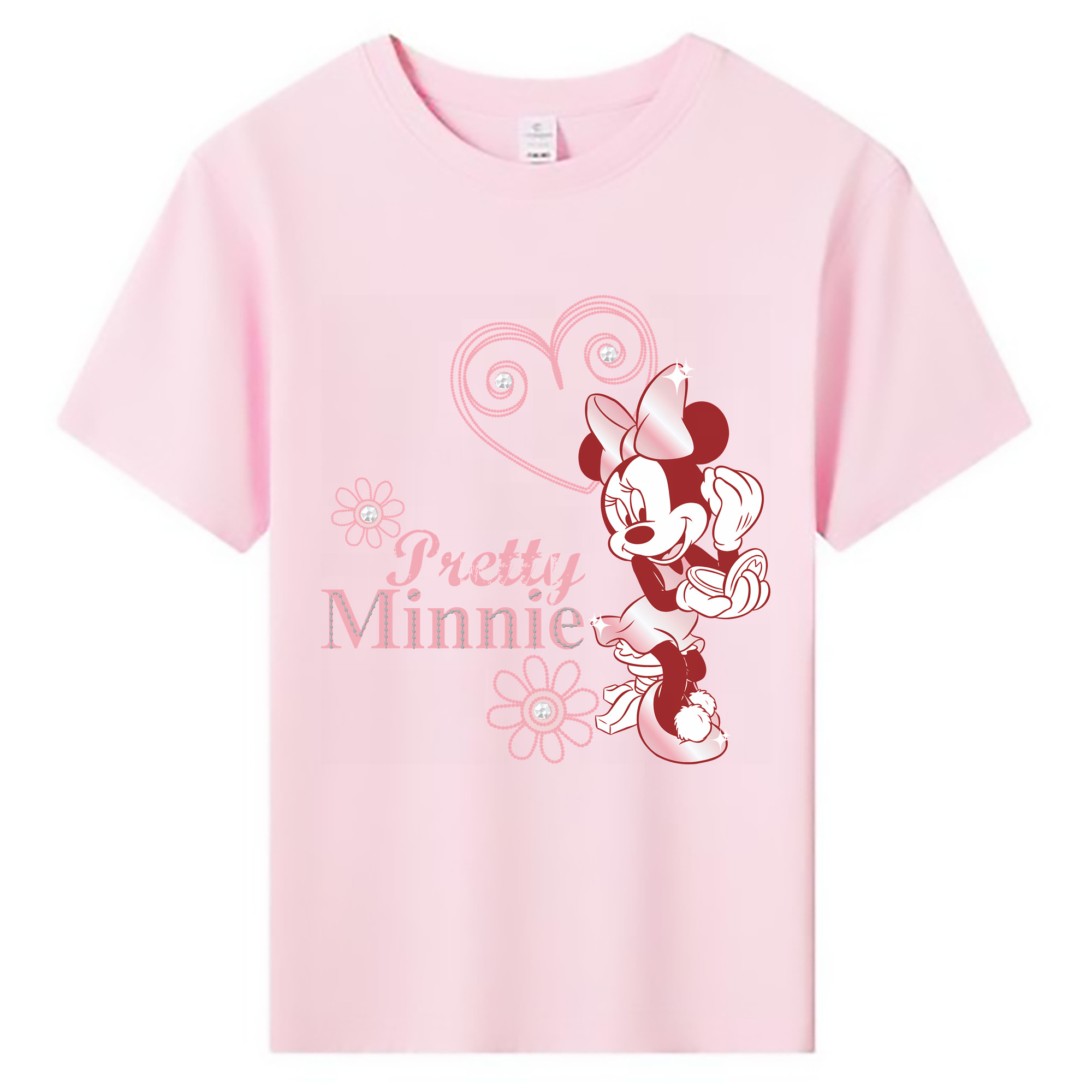 （画像用） ミッキーマウス Mickey Mouse 綿100％キッズTシャツ（フロントプリント）