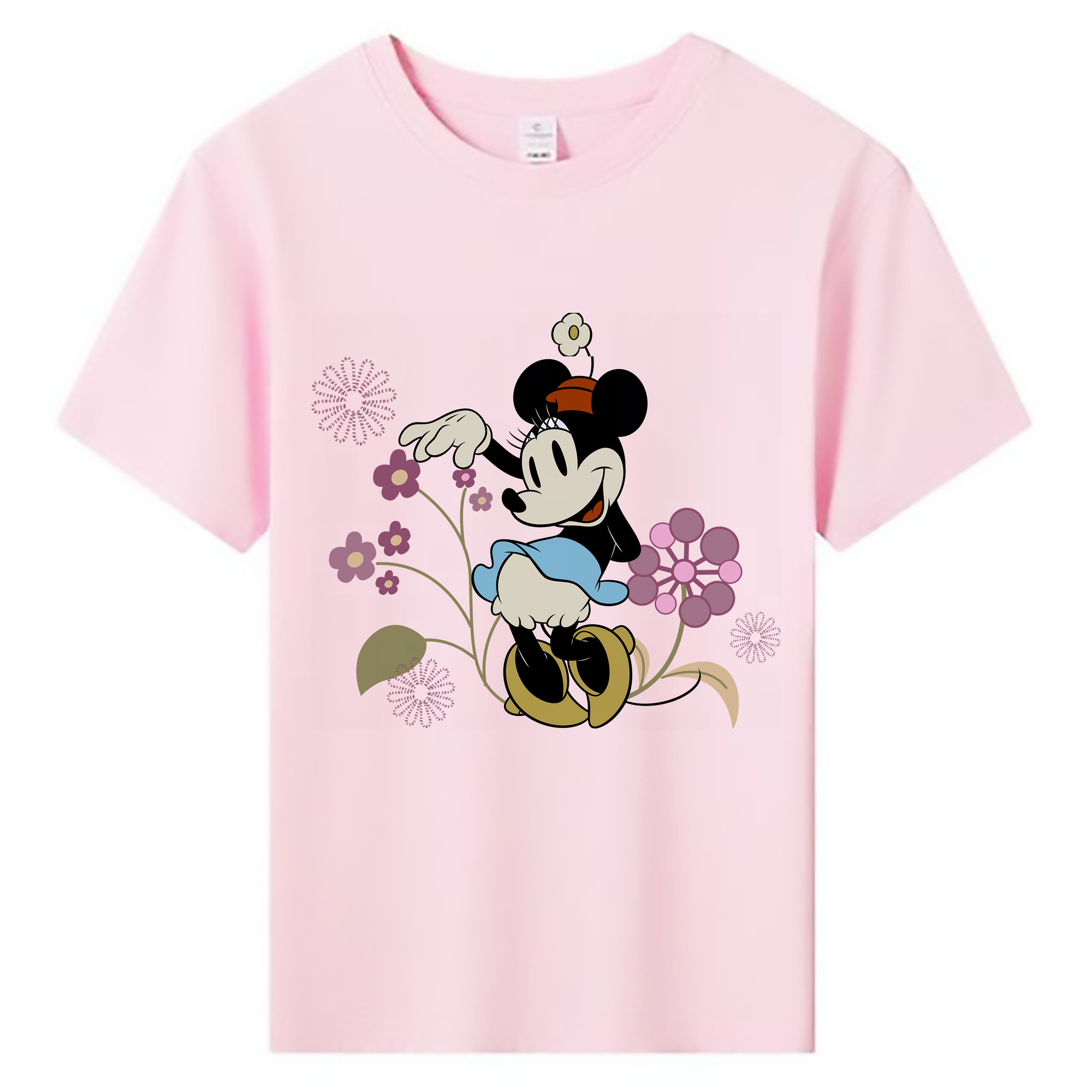 （画像用） ミッキーマウス Mickey Mouse 綿100％キッズTシャツ（フロントプリント）