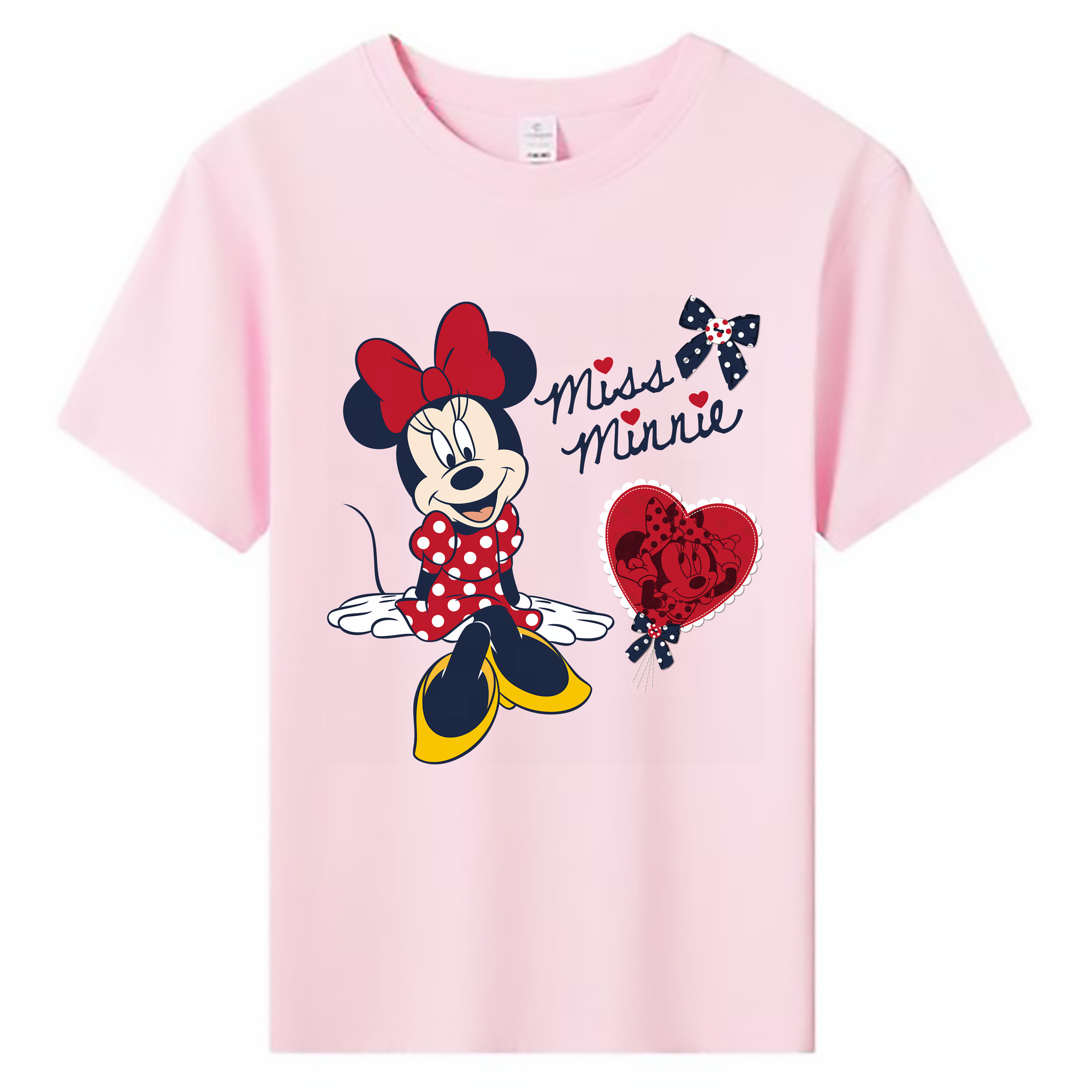 （画像用） ミッキーマウス Mickey Mouse 綿100％キッズTシャツ（フロントプリント）
