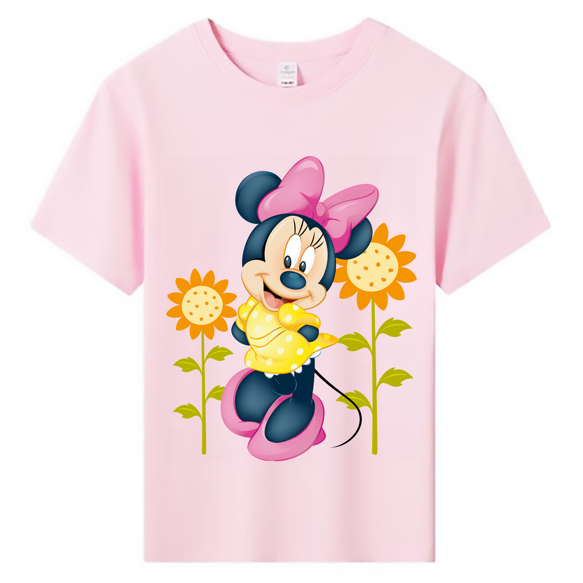 （画像用） ミッキーマウス Mickey Mouse 綿100％キッズTシャツ（フロントプリント）