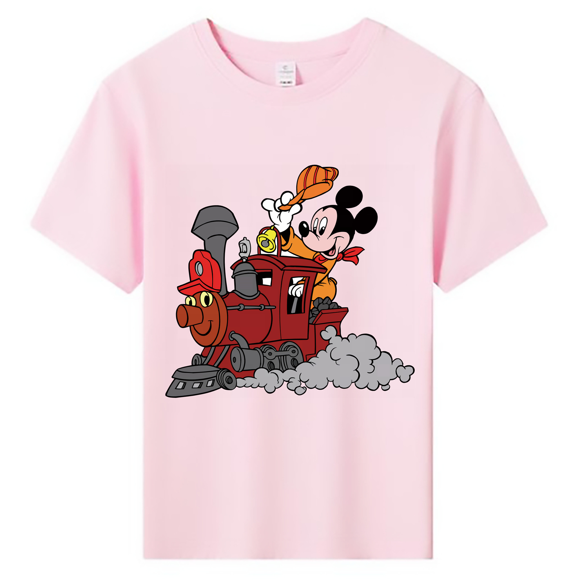 （画像用） ミッキーマウス Mickey Mouse 綿100％キッズTシャツ（フロントプリント）