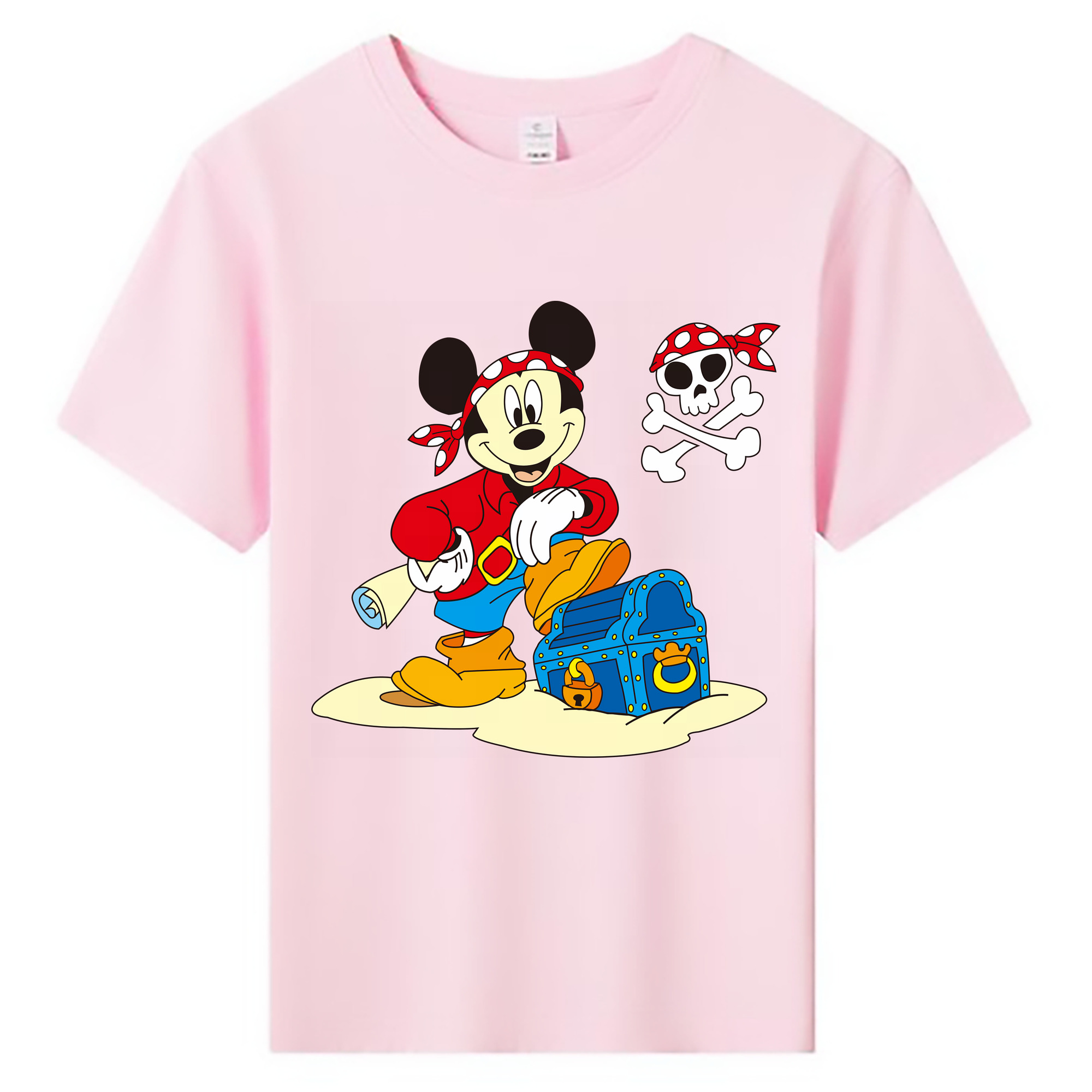 （画像用） ミッキーマウス Mickey Mouse 綿100％キッズTシャツ（フロントプリント）