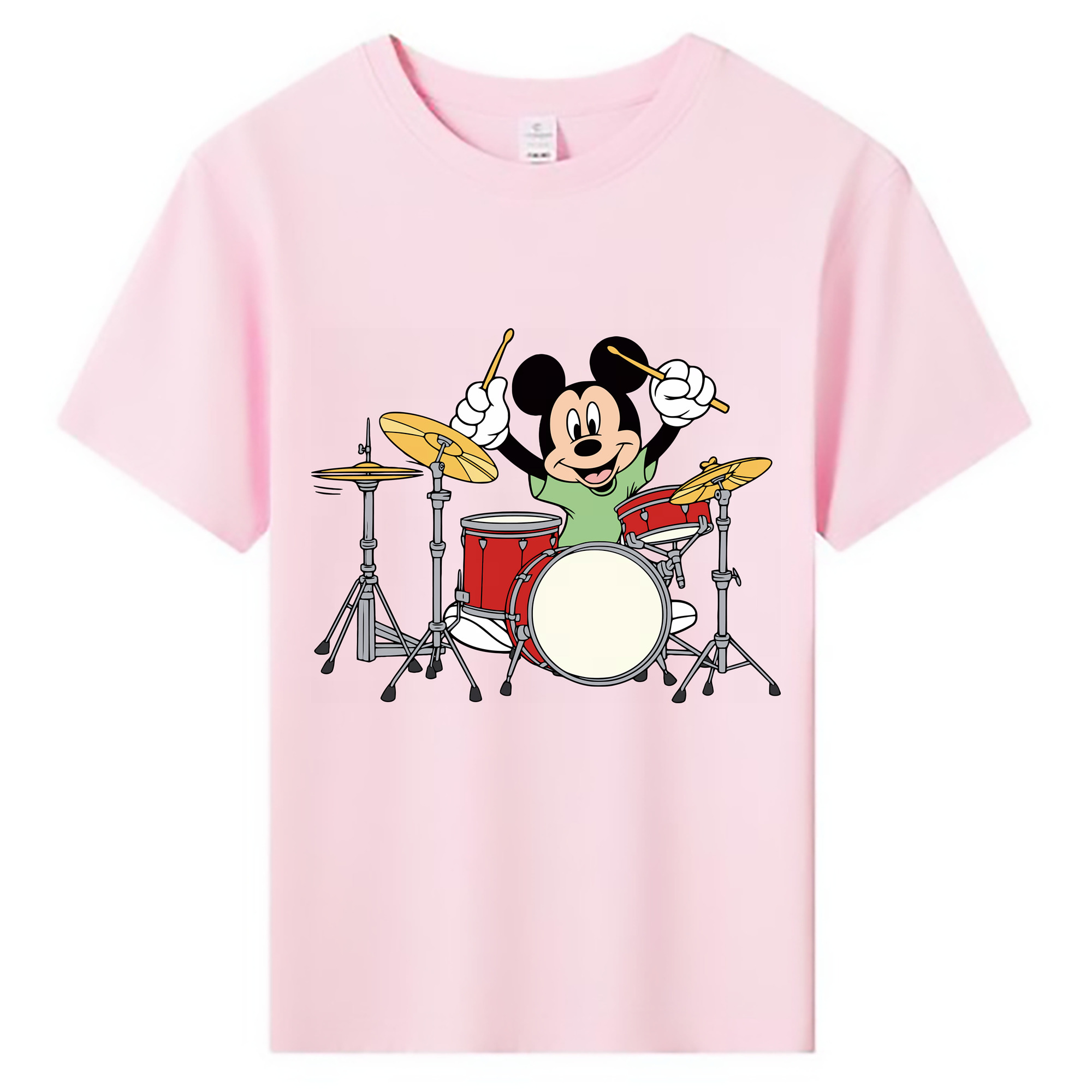（画像用） ミッキーマウス Mickey Mouse 綿100％キッズTシャツ（フロントプリント）