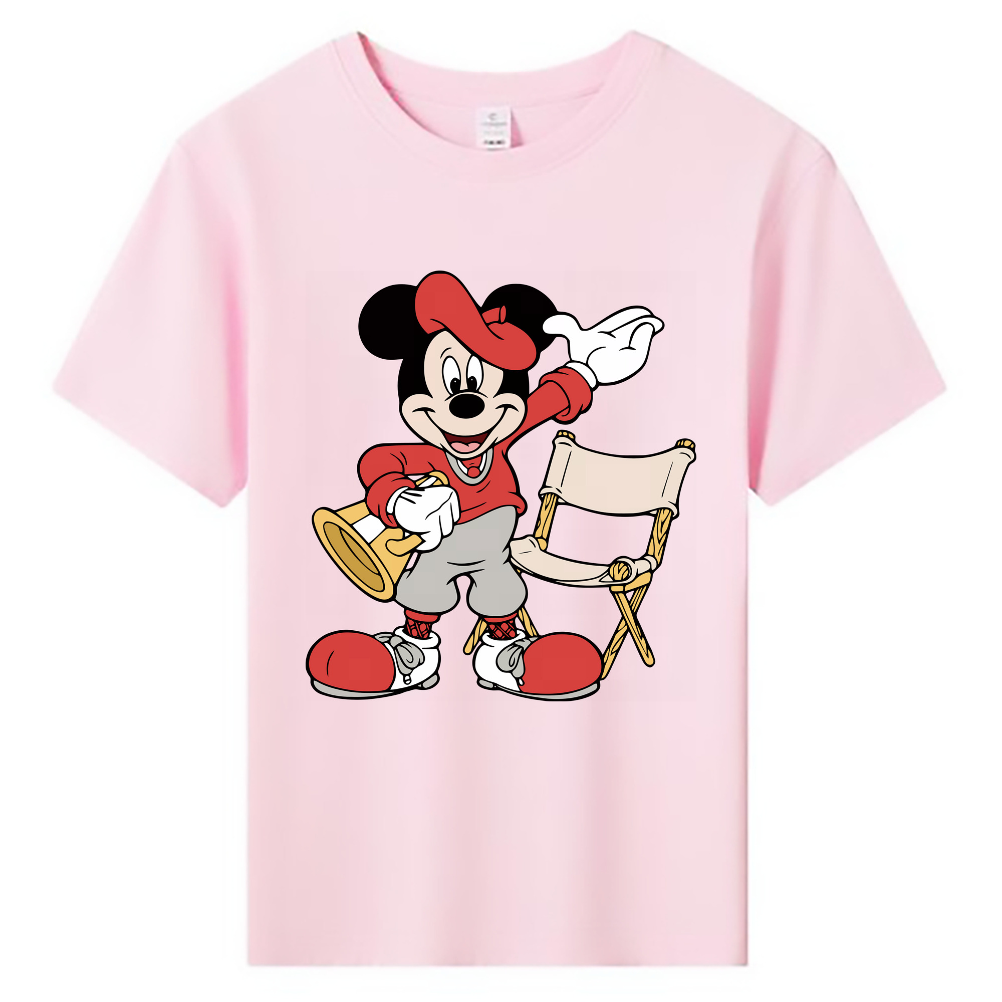 （画像用） ミッキーマウス Mickey Mouse 綿100％キッズTシャツ（フロントプリント）