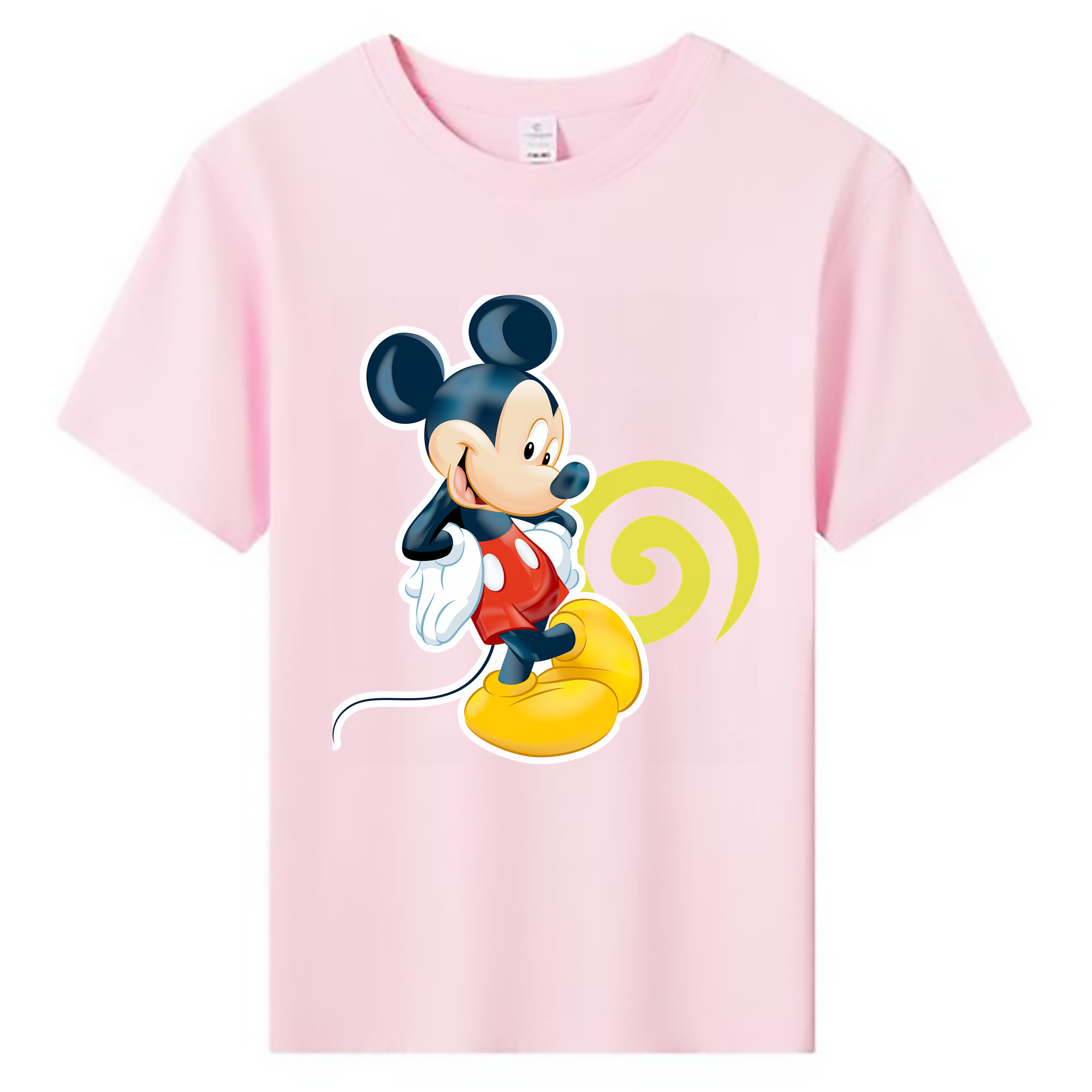 （画像用） ミッキーマウス Mickey Mouse 綿100％キッズTシャツ（フロントプリント）