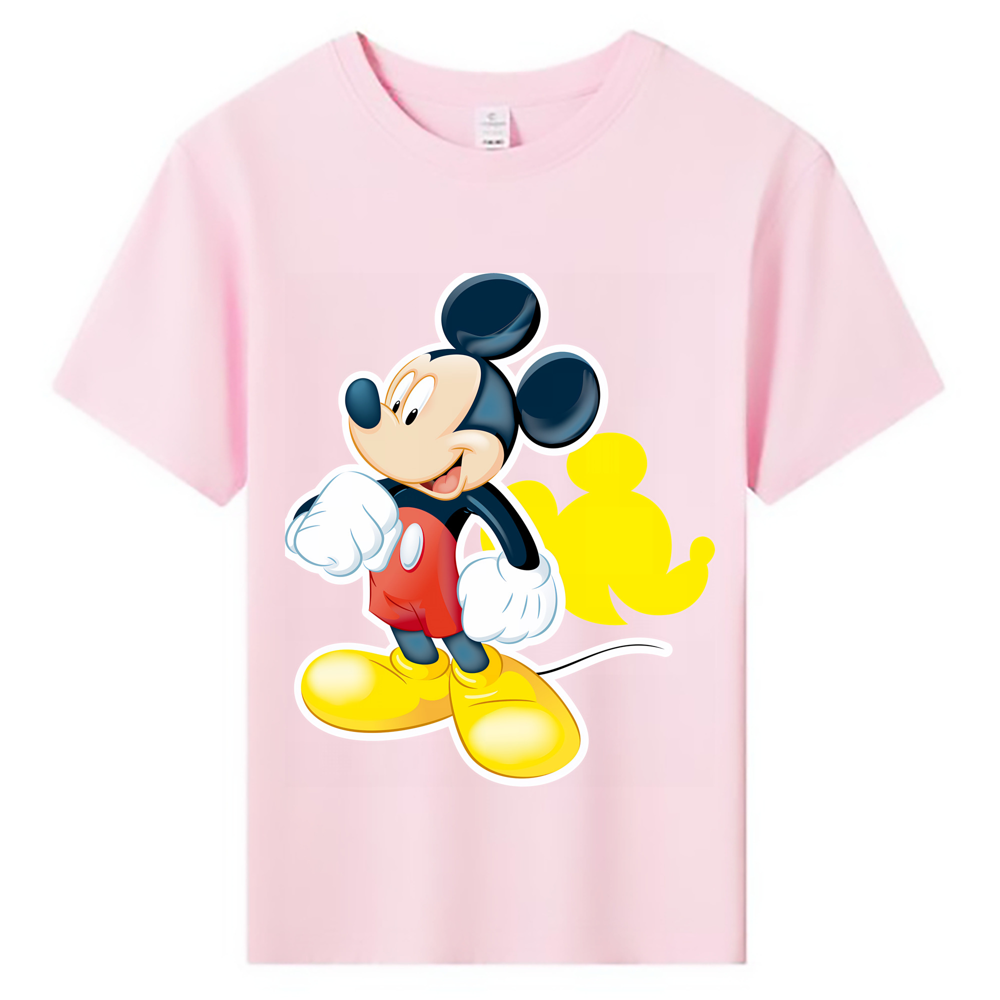 （画像用） ミッキーマウス Mickey Mouse 綿100％キッズTシャツ（フロントプリント）