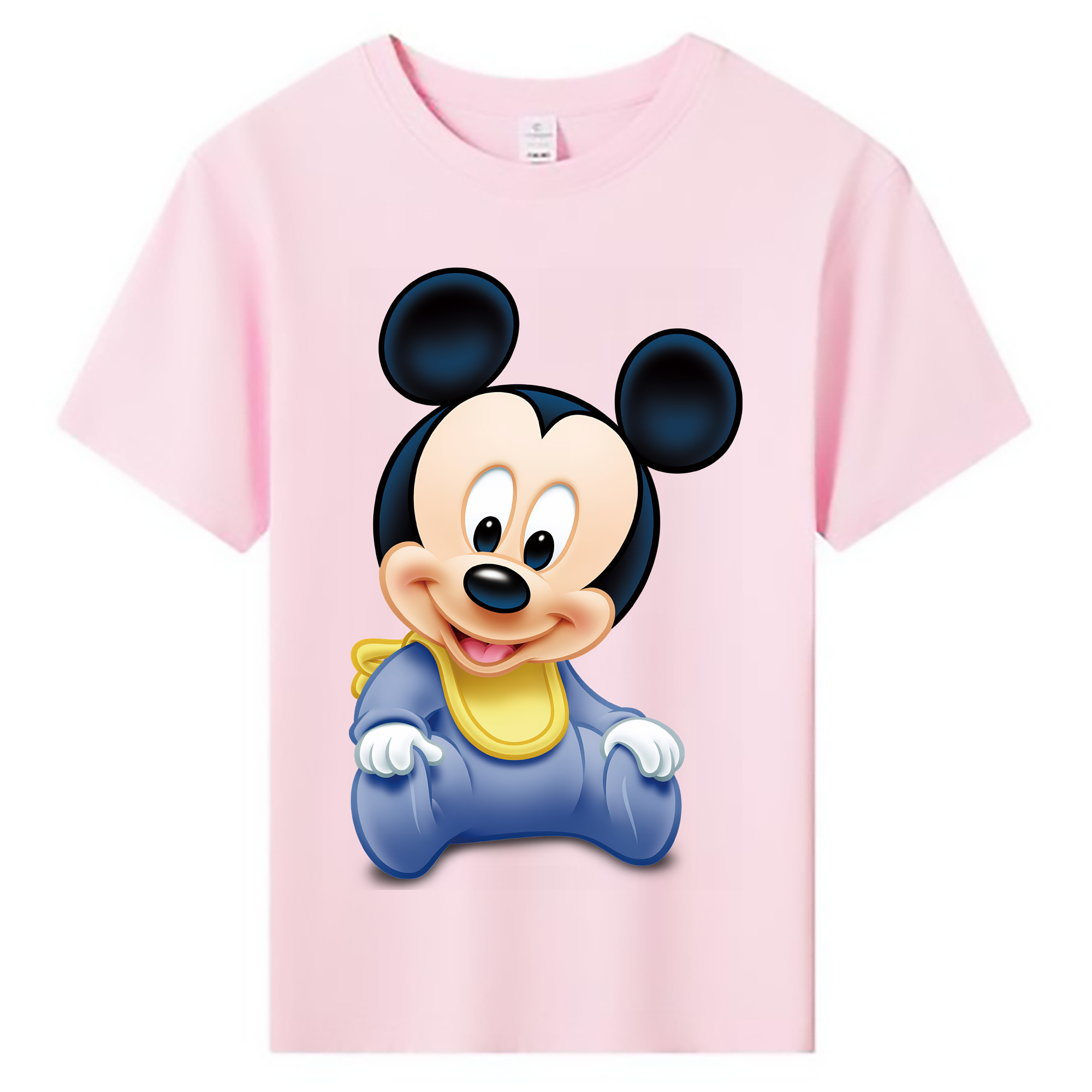 ミッキーマウス Mickey Mouse 綿100％キッズTシャツ（フロントプリント）